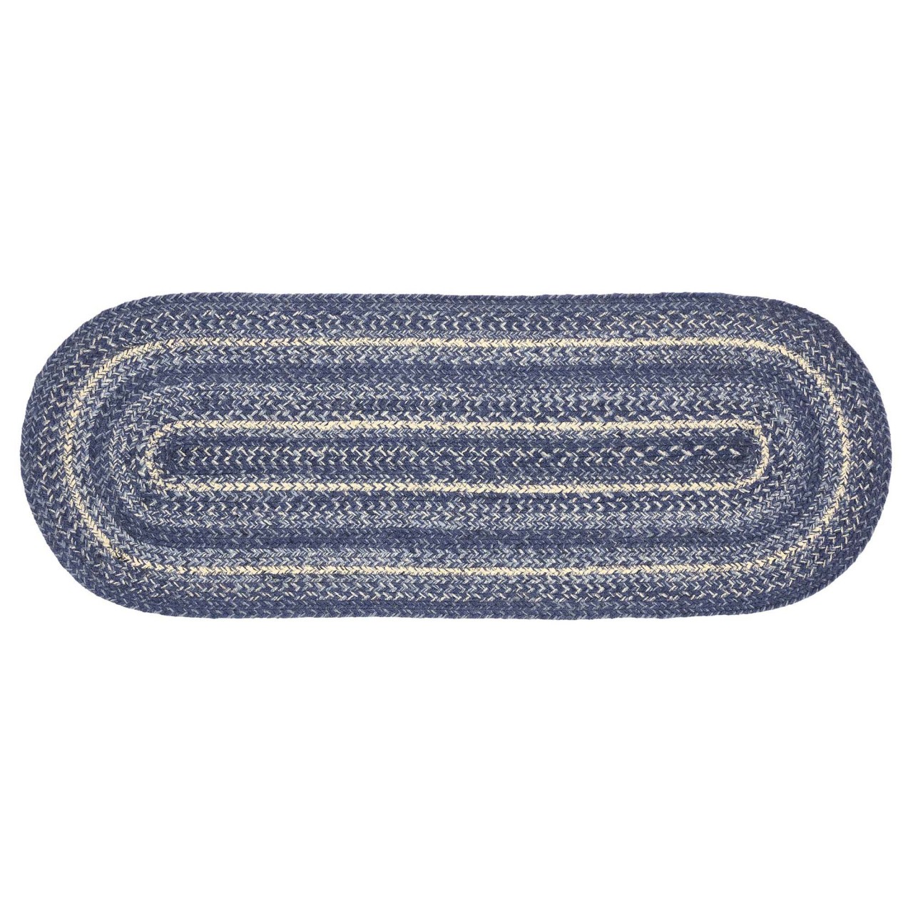 Great Falls Blue Jute Table Runner - Oval