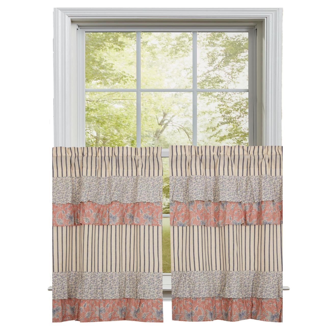 Kaila Ticking Blue Ruffled Tiers - Thumbnail 2