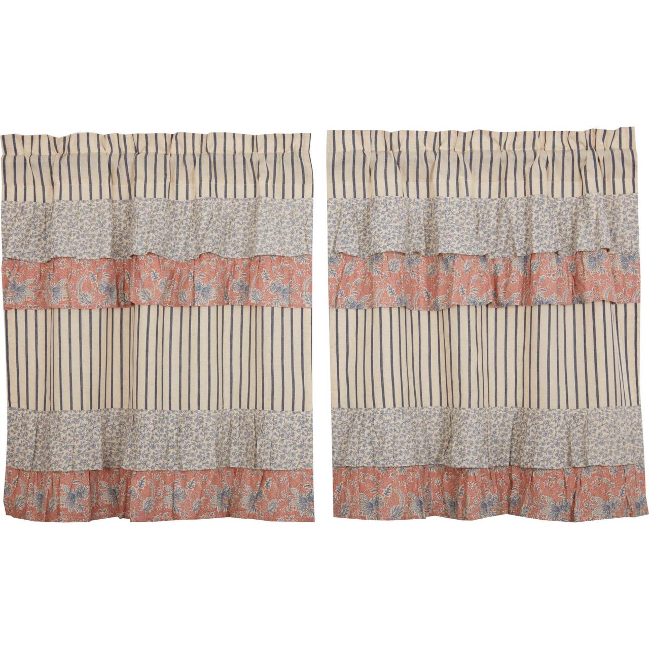 Kaila Ticking Blue Ruffled Tiers - Thumbnail 3