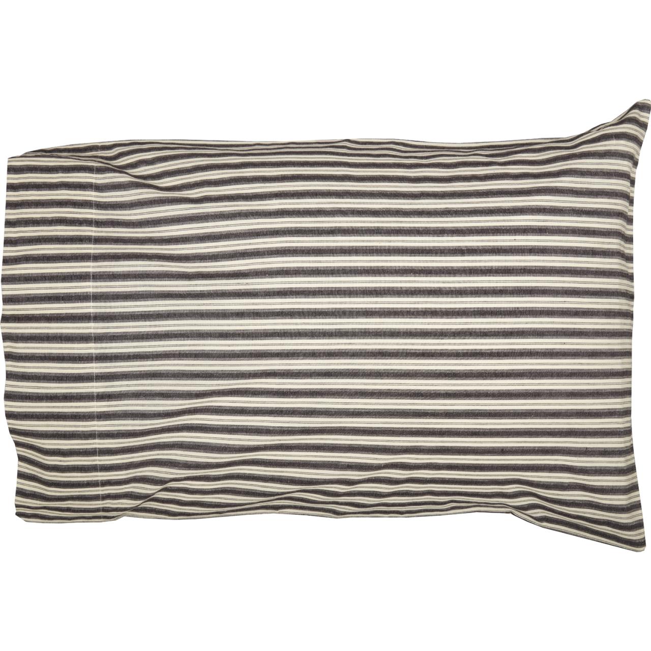 Ashmont Ticking Stripe Pillowcases - Standard Set of 2 - Thumbnail 2