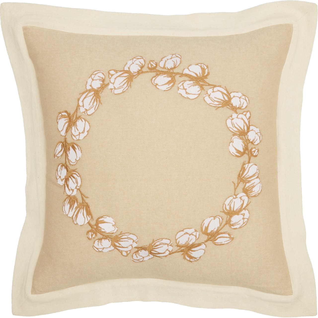 Ashmont Cotton Wreath Pillow - Thumbnail 4