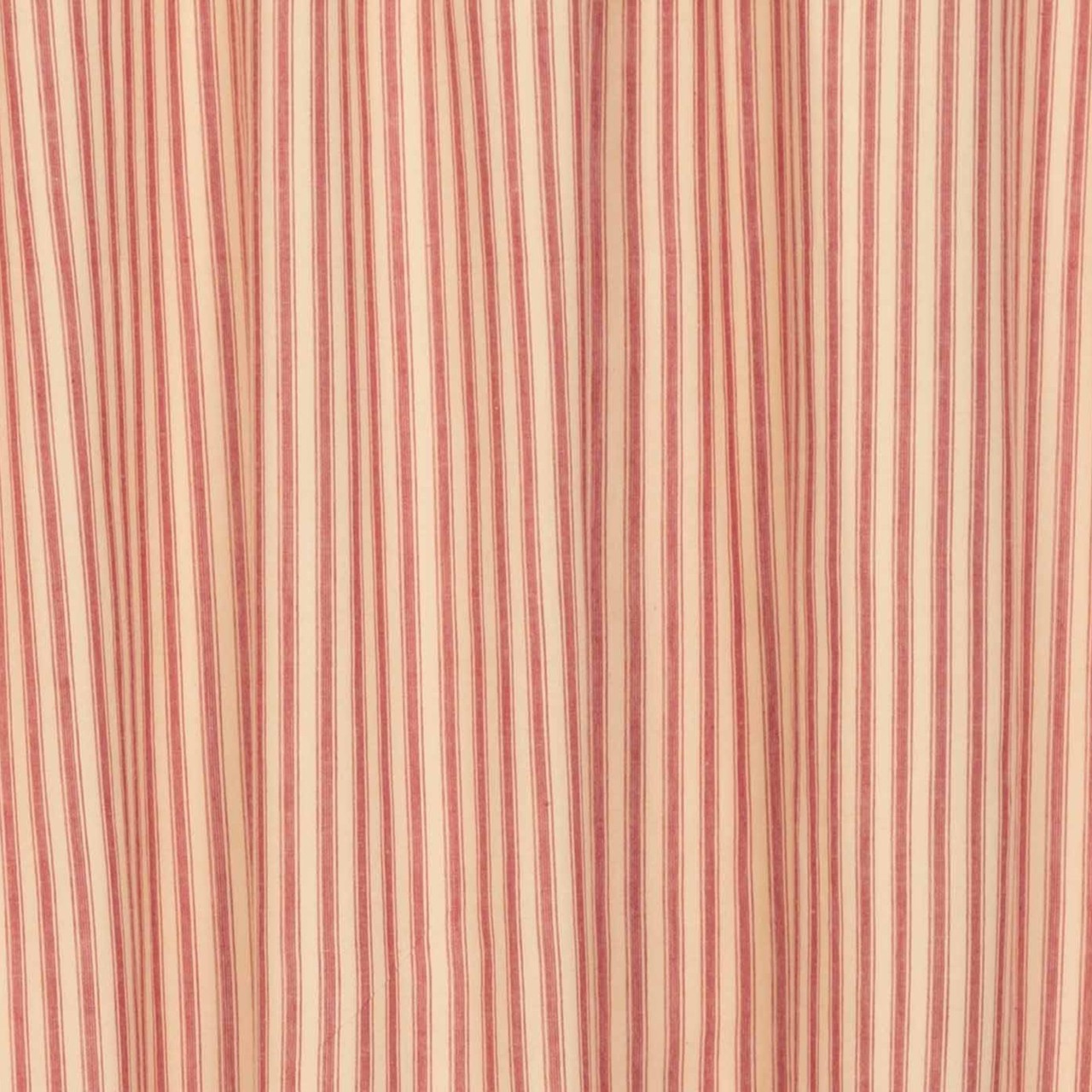 Sawyer Mill Red Ticking Stripe Prairie Gathered Curtains - Thumbnail 5