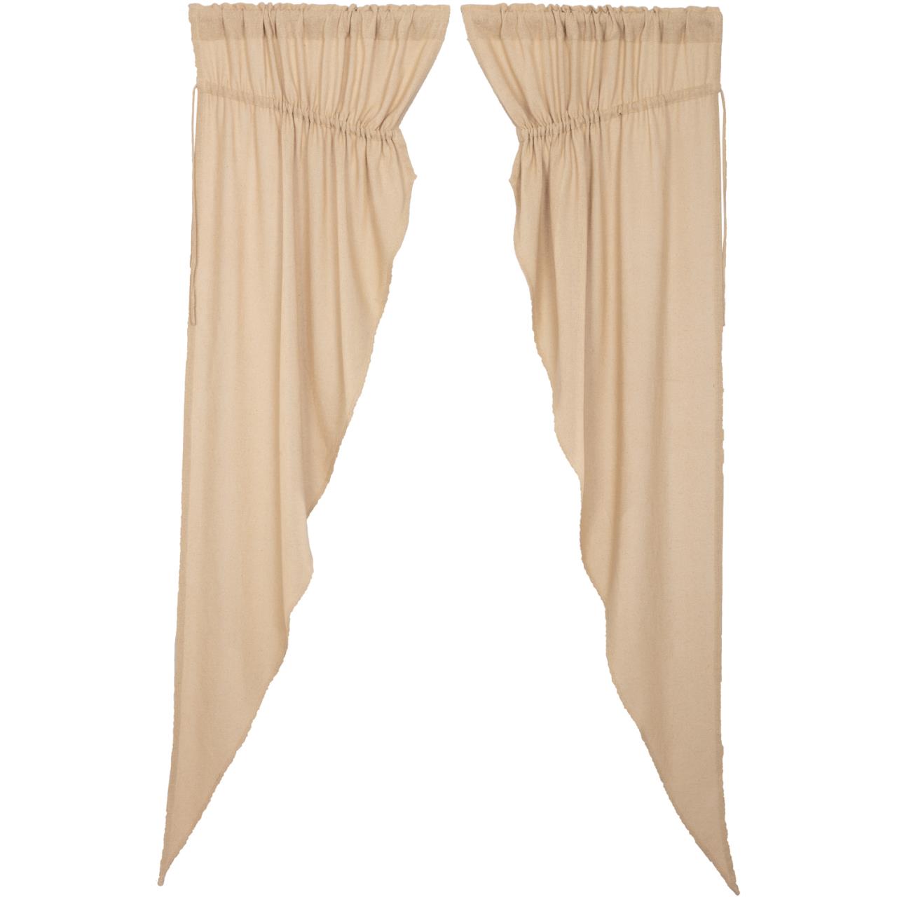 Burlap Vintage Prairie Gathered Curtains - Thumbnail 4