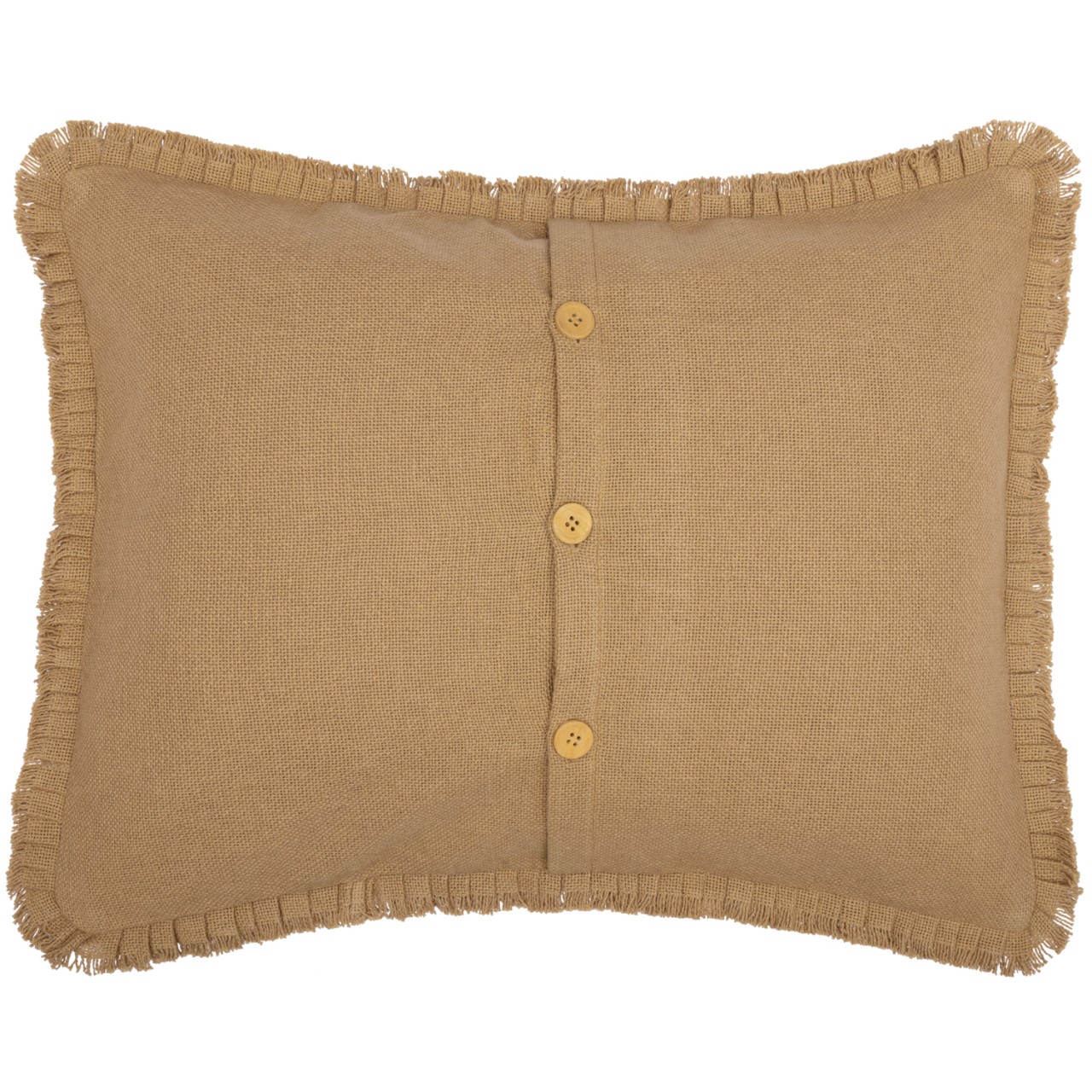 Burlap Natural Fringed Ruffle Pillow Sham - Standard