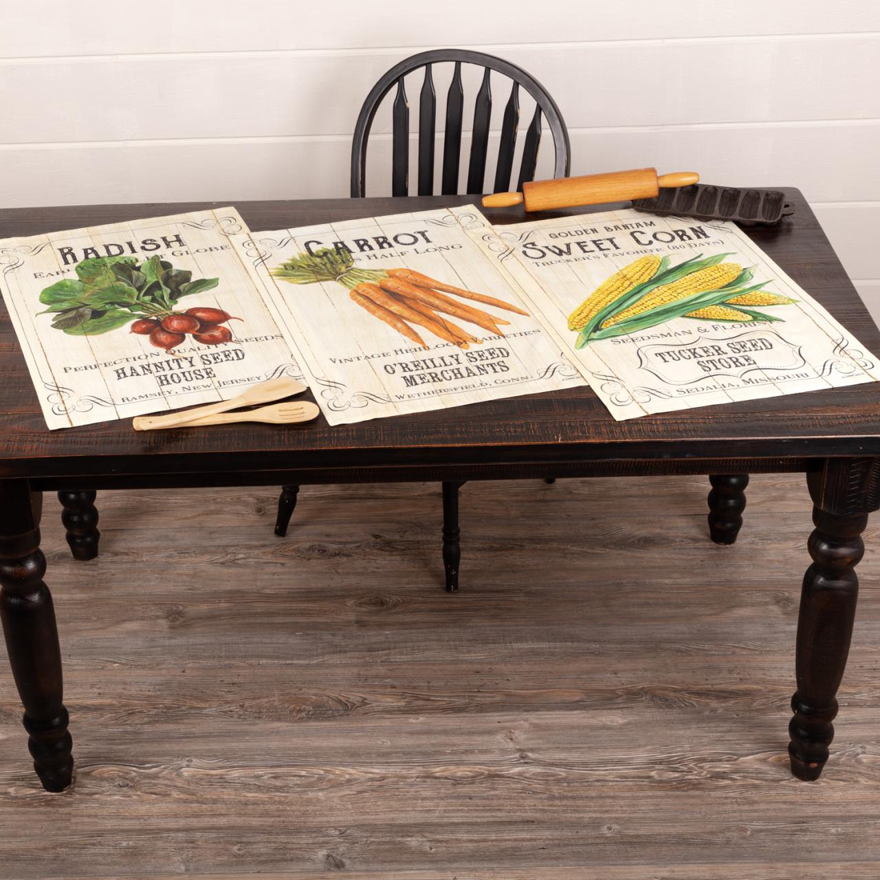 Farmer's Market Fresh Vegetable Tea Towels - Thumbnail 4