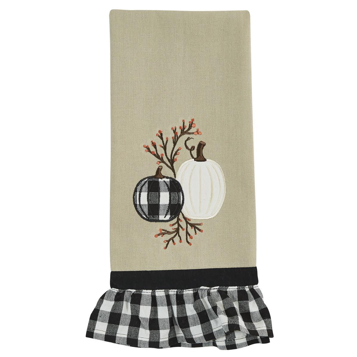 Check & Cream Pumpkin Dishtowels - Thumbnail 2