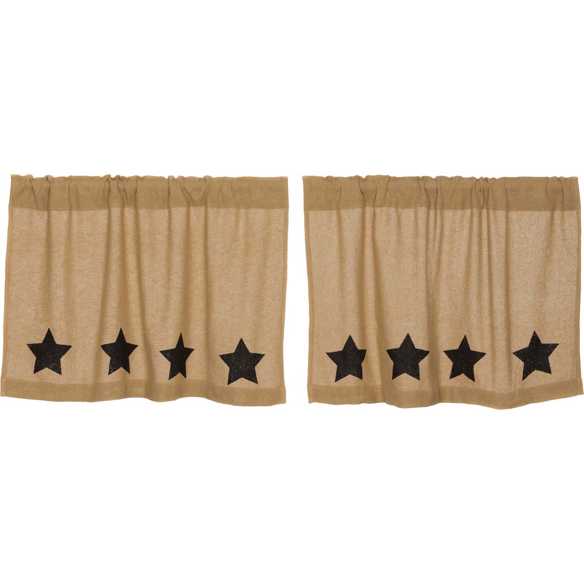 Burlap Natural Black Stars Tiers - Thumbnail 4