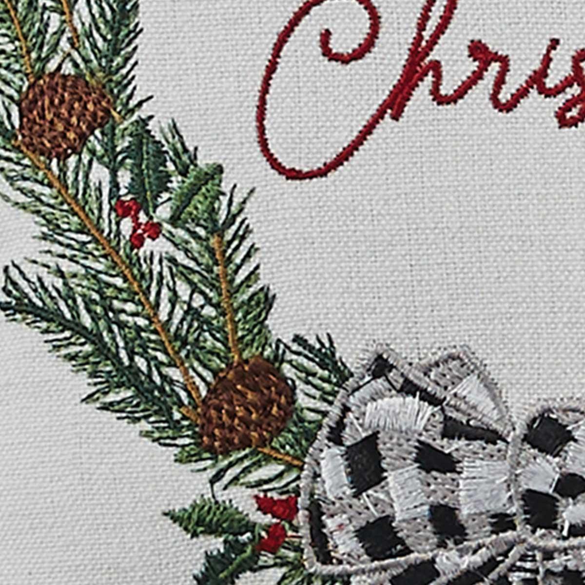Winter Pines Embroidered Pillow - Thumbnail 2