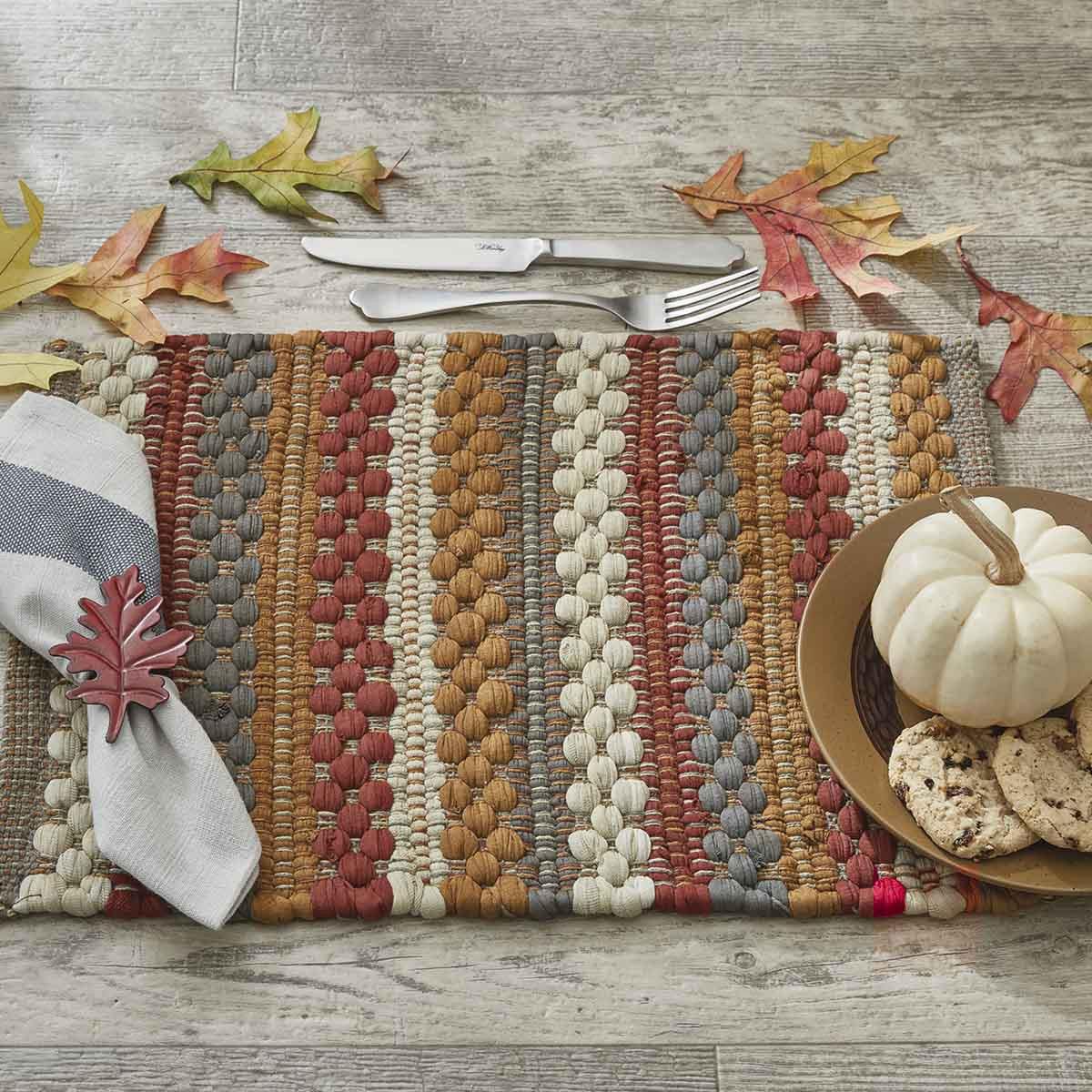 Gathered Pumpkin Chindi Placemats - Thumbnail 2