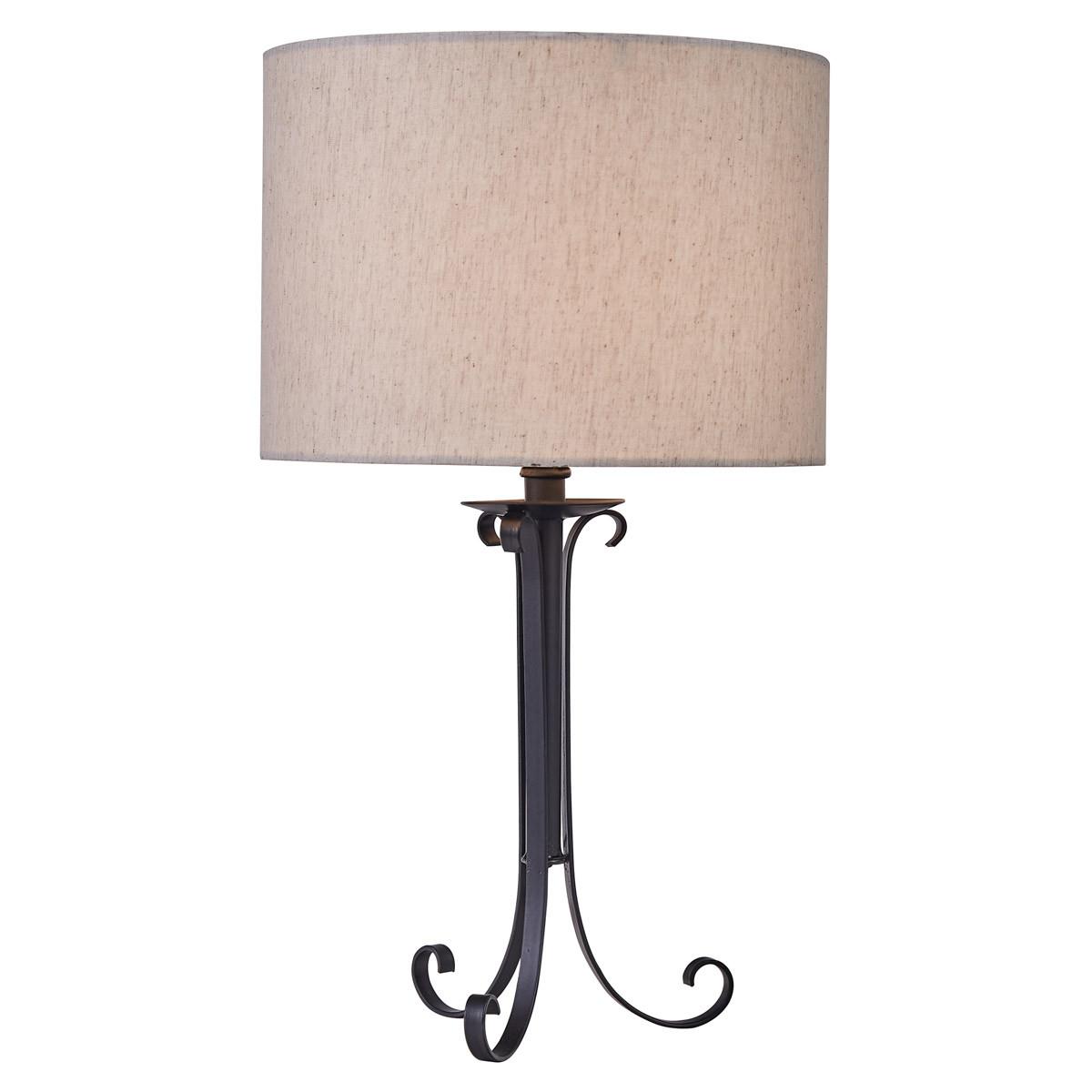 Iron Scroll Lamp with Shade - Country Village Shoppe