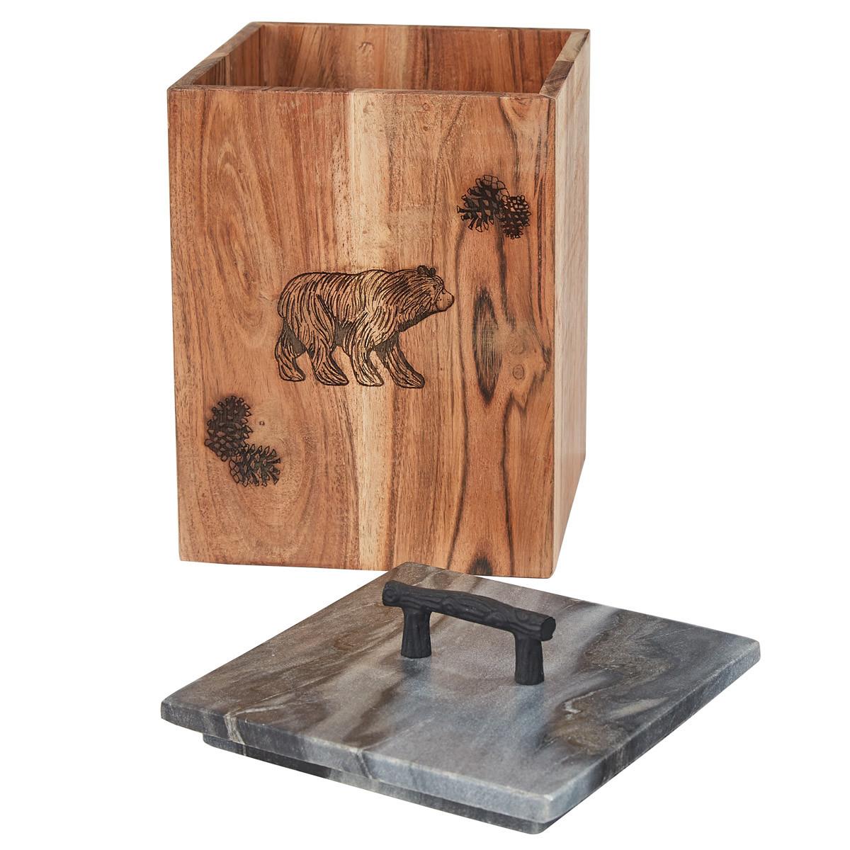 Rustic Wood Canister - Large