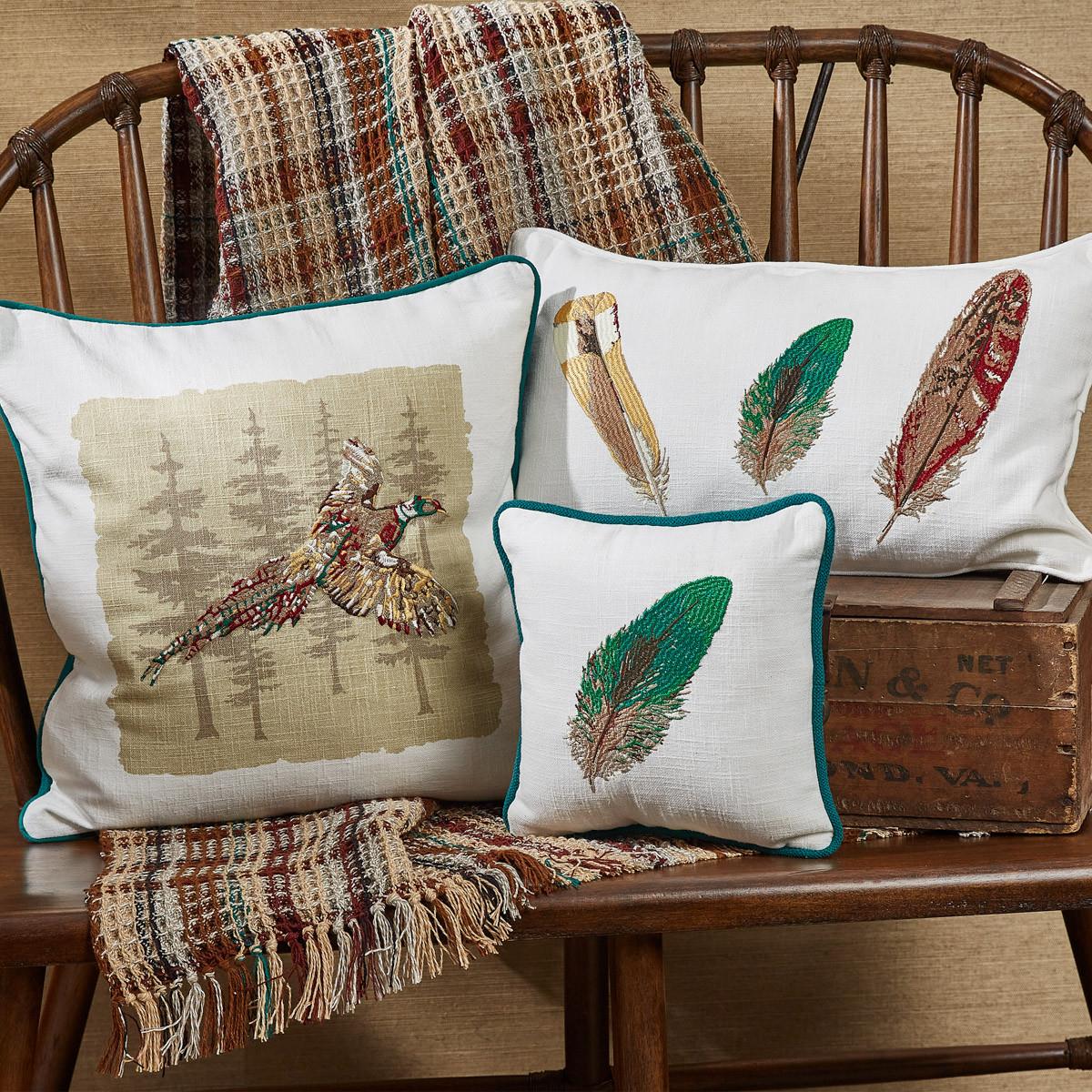 Gamekeeper Pheasant Embroidered Pillow