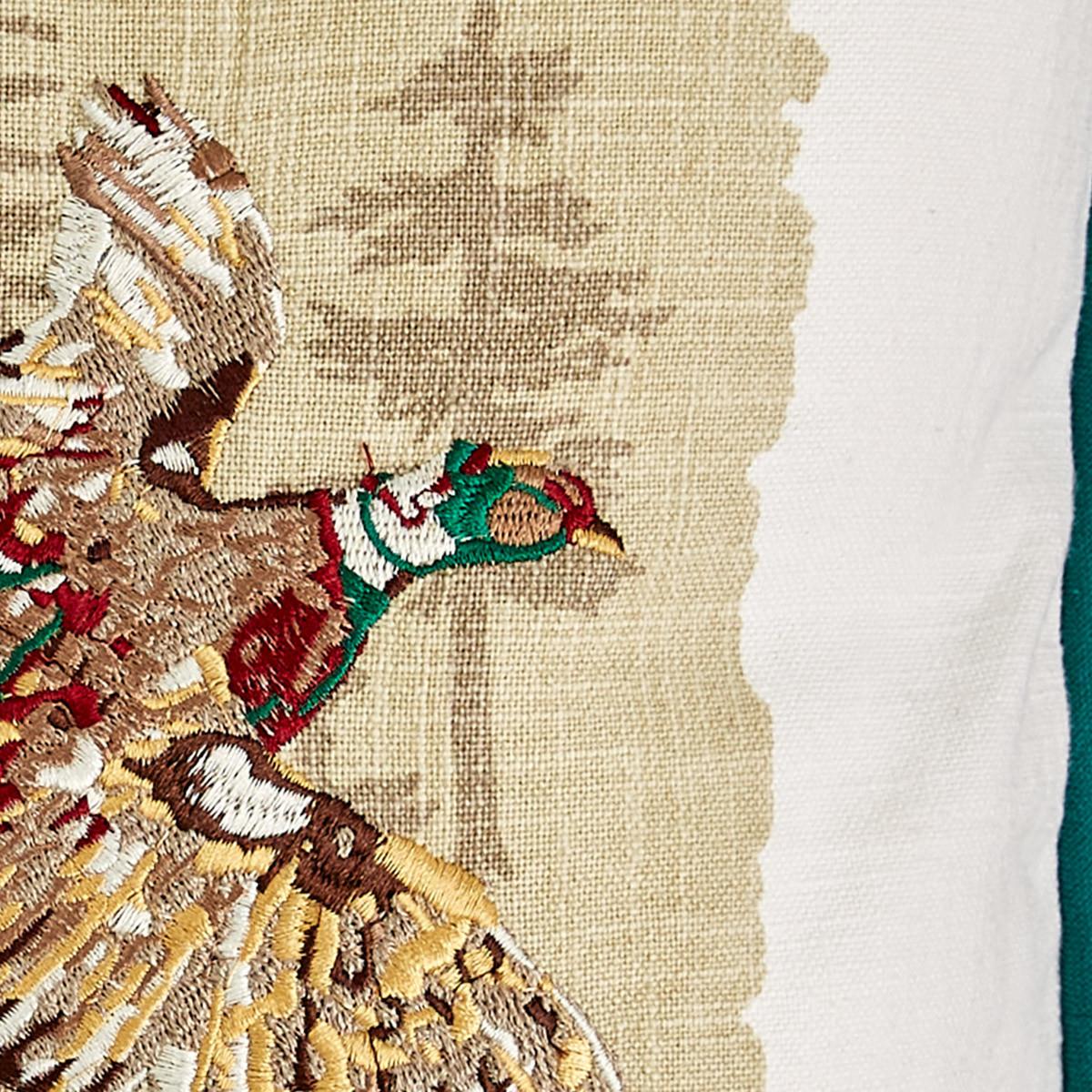 Gamekeeper Pheasant Embroidered Pillow - Thumbnail 3