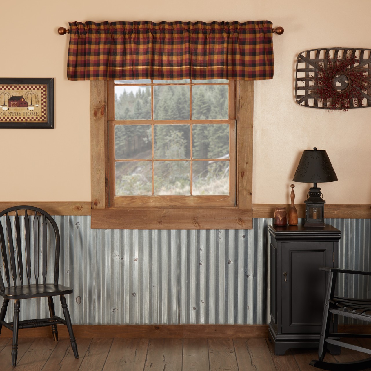 Heritage Farms Primitive Check Valance - Thumbnail 2