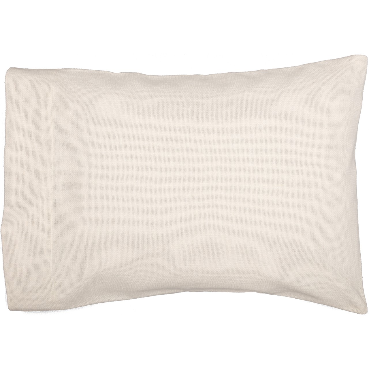 Burlap Antique White Pillowcases - Standard Set of 2 - Thumbnail 3