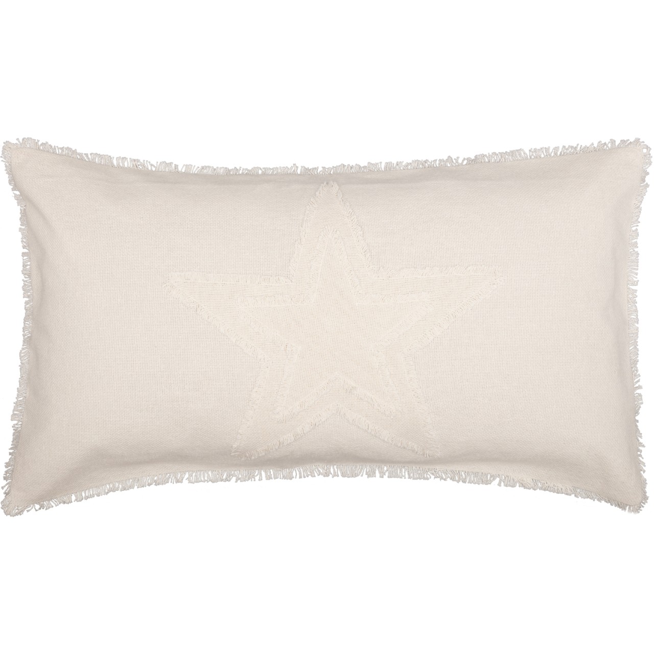 Burlap Antique White Star Sham
