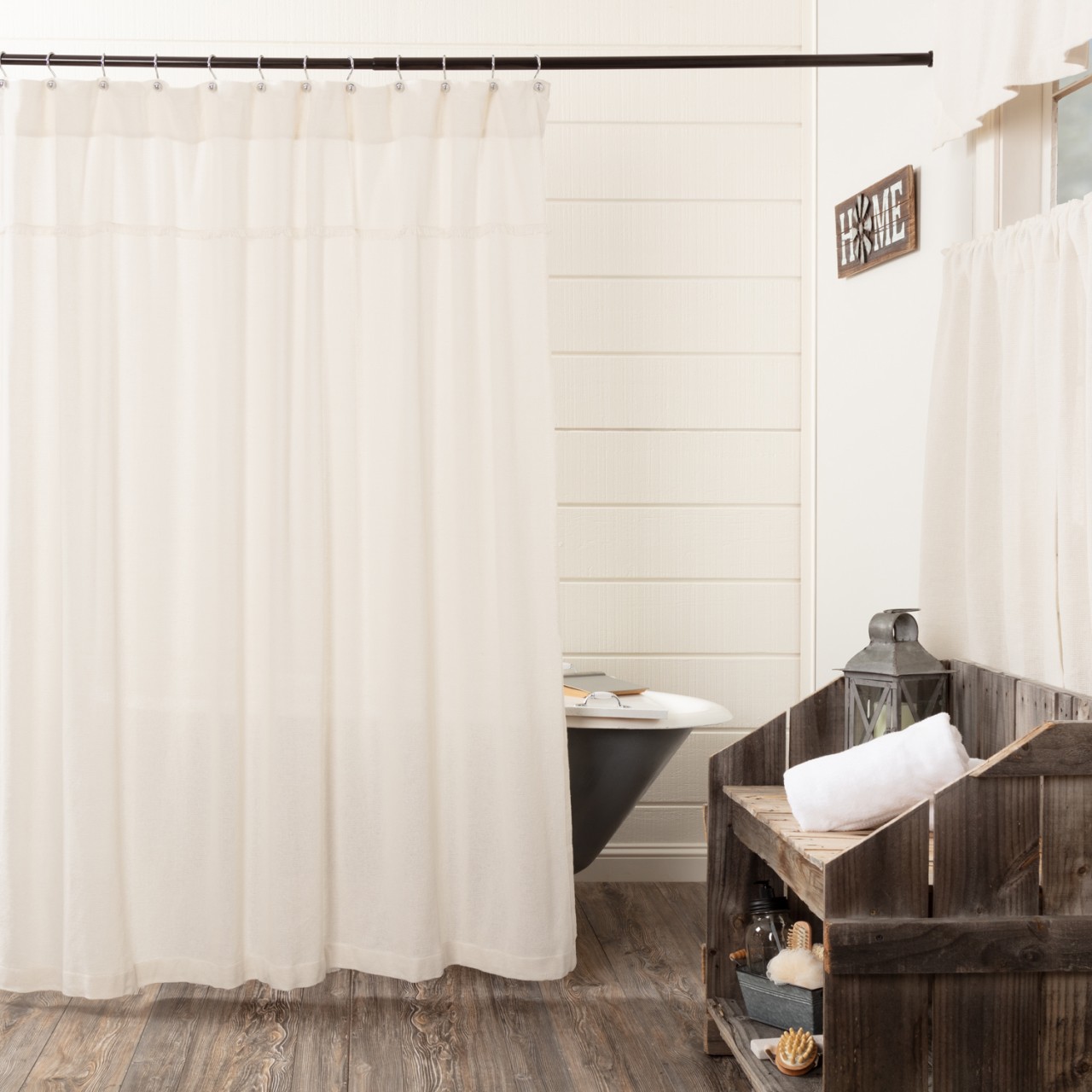 Burlap Shower Curtain - Thumbnail 2