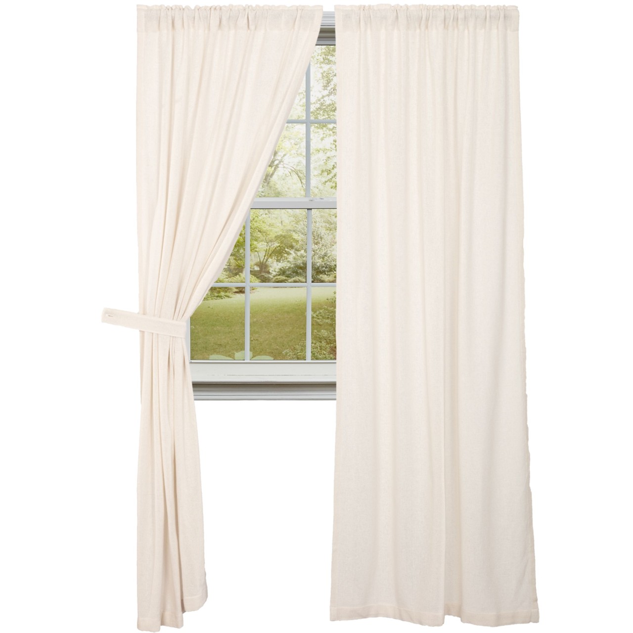 Burlap Antique White Single Panel