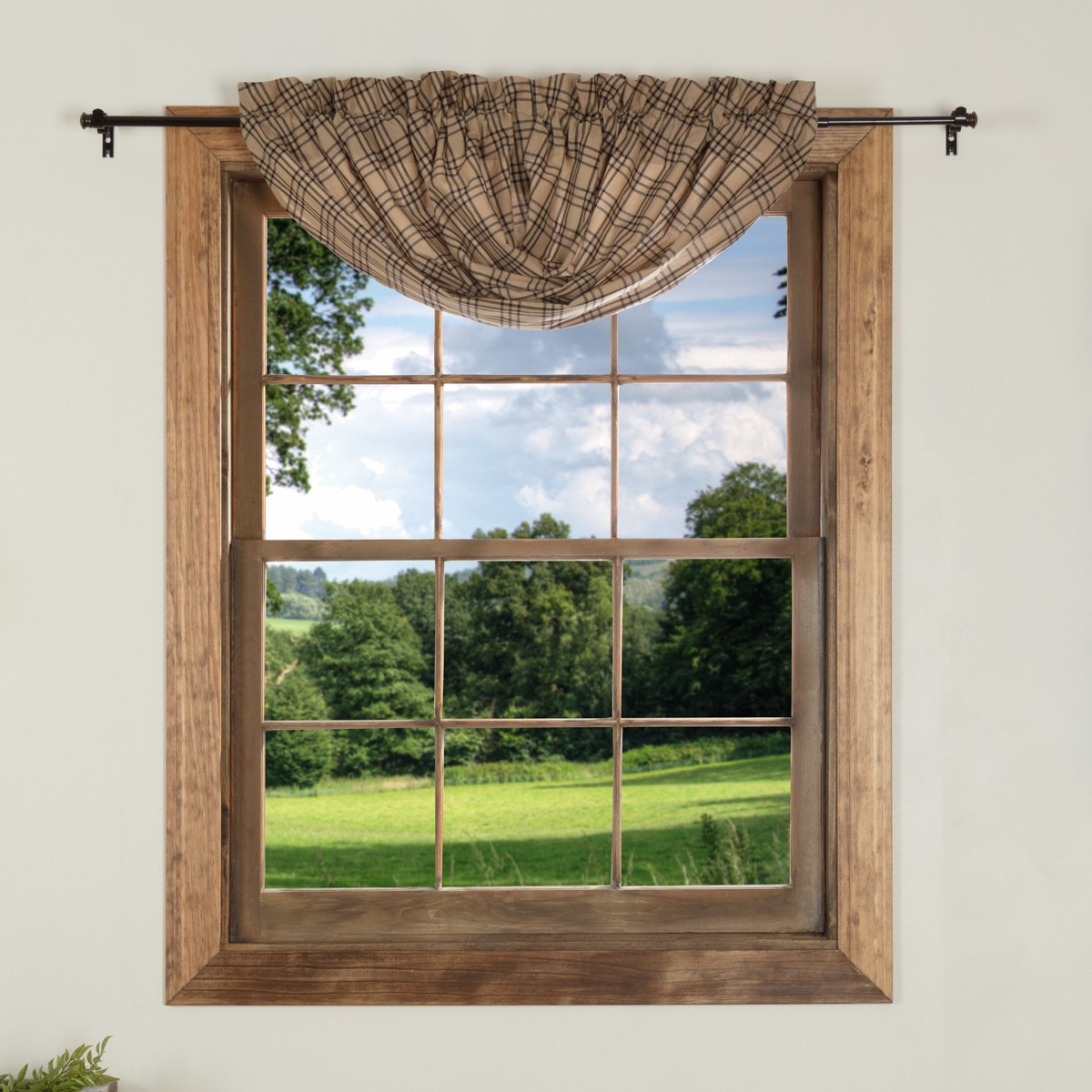 Sawyer Mill Charcoal Plaid Valance - Balloon - Thumbnail 2