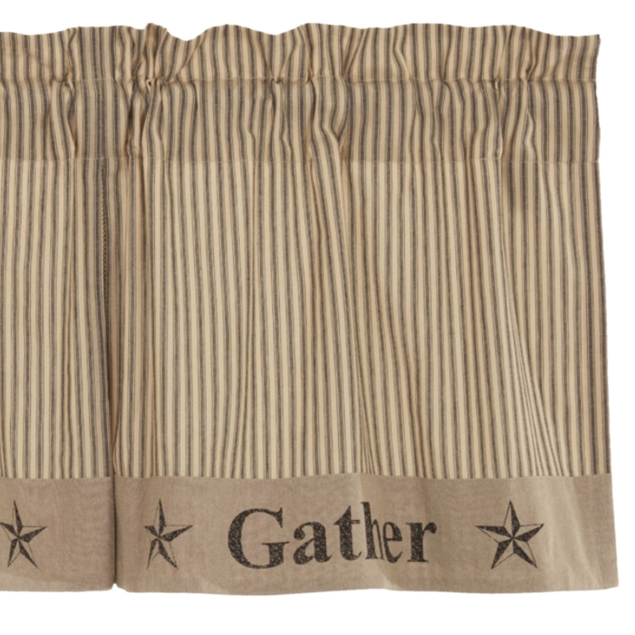 Sawyer Mill Charcoal Gather Valance - Thumbnail 4