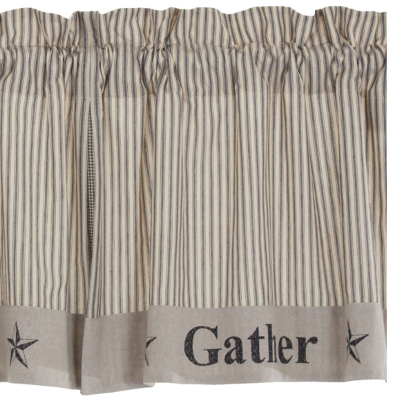 Sawyer Mill Charcoal Gather Valance