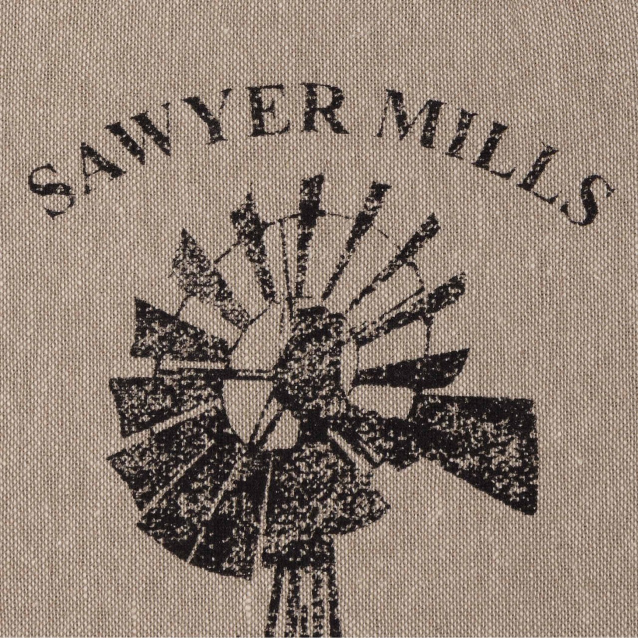 Sawyer Mill Charcoal Windmill Tab Towels - Thumbnail 4