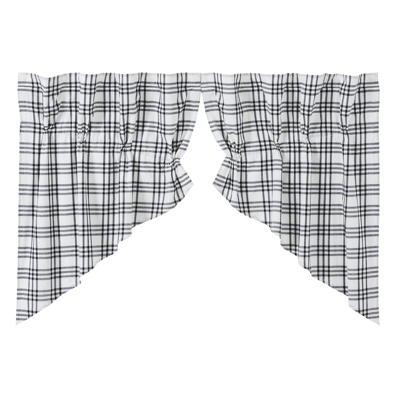 Sawyer Mill Black Plaid Prairie Swags - Thumbnail 3