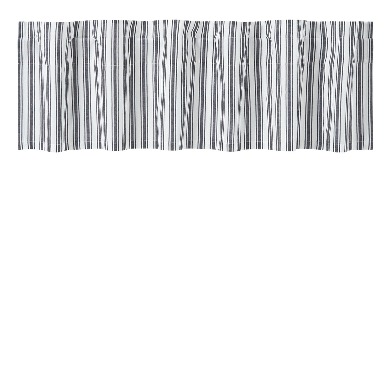 Sawyer Mill Black Ticking Stripe Valance - Thumbnail 2