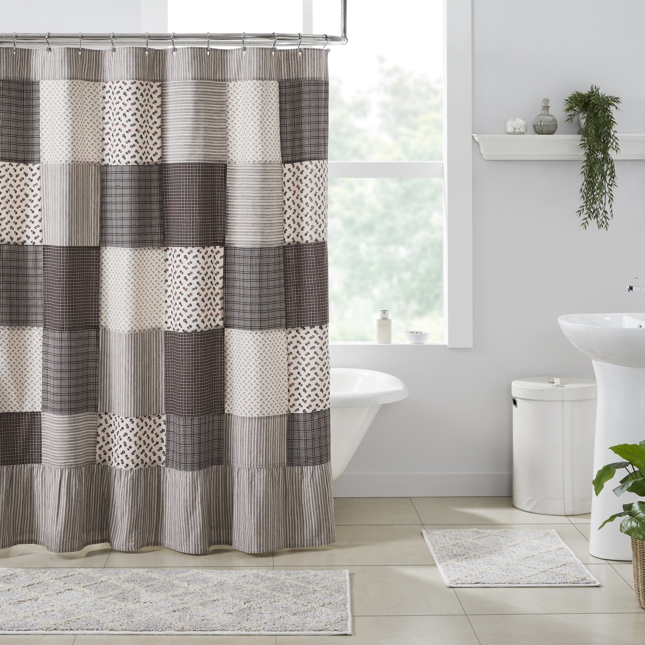 Florette Shower Curtain - Patchwork - Thumbnail 2