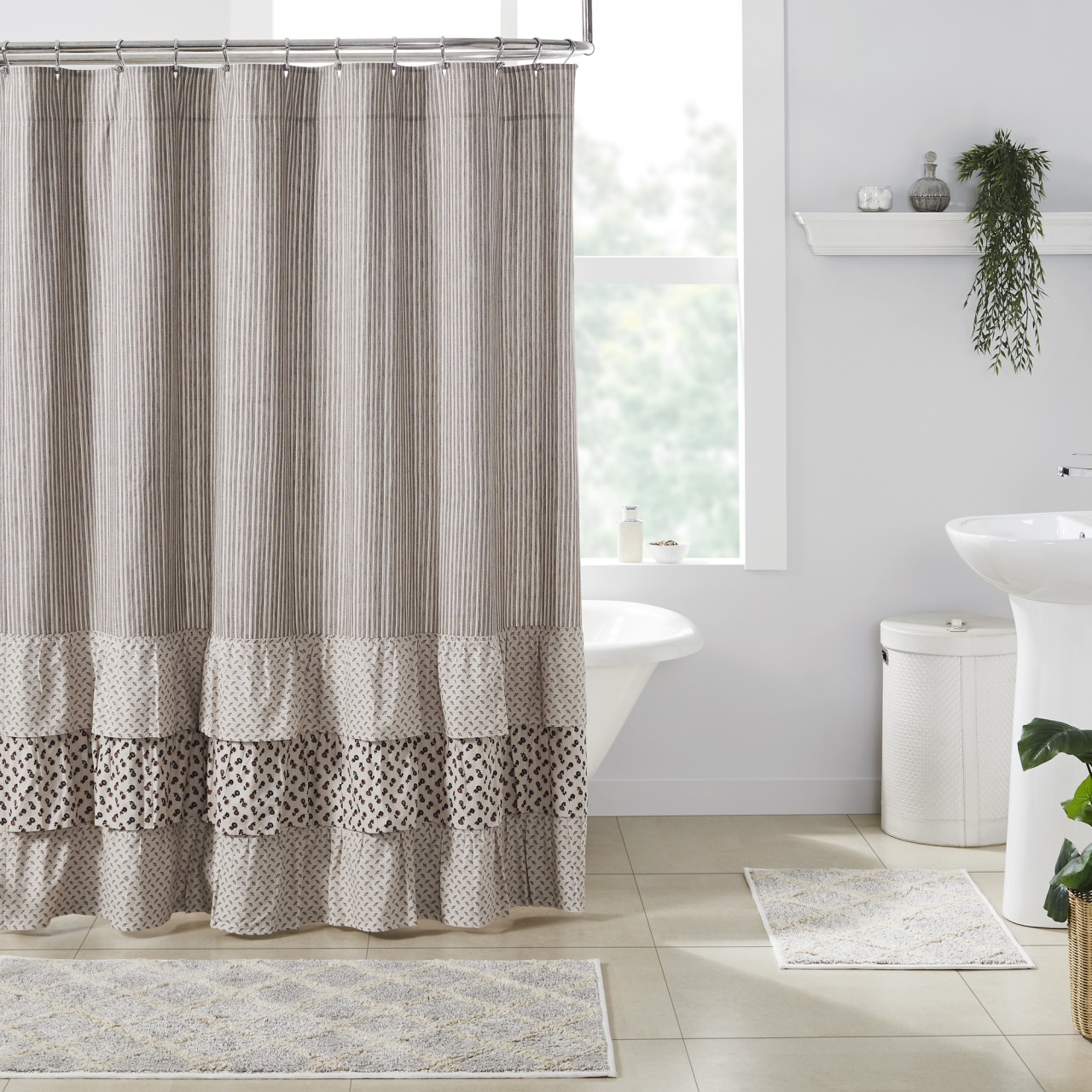 Florette Shower Curtain - Ruffled - Thumbnail 2