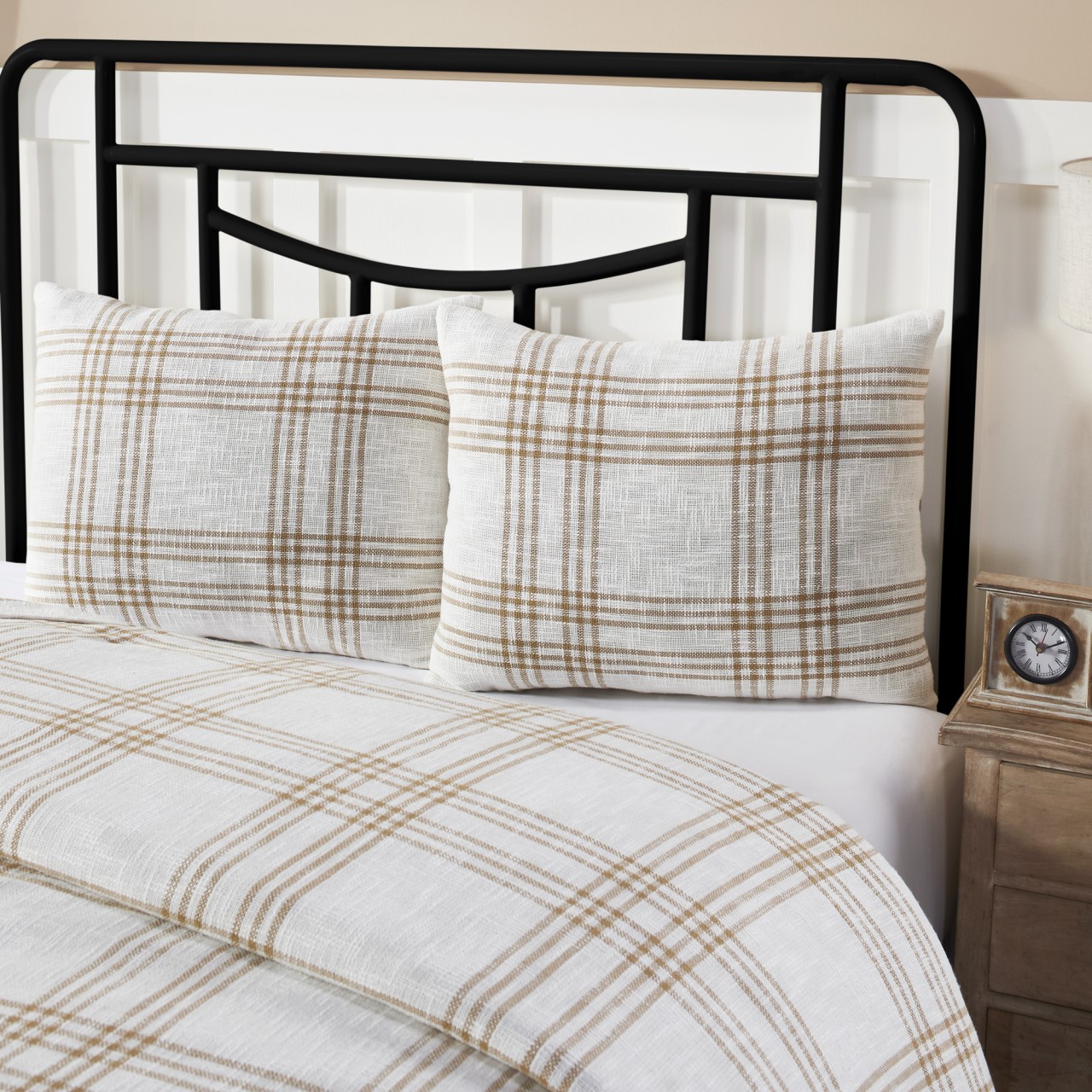 VHC Wheat Plaid Pillow Sham - Thumbnail 3