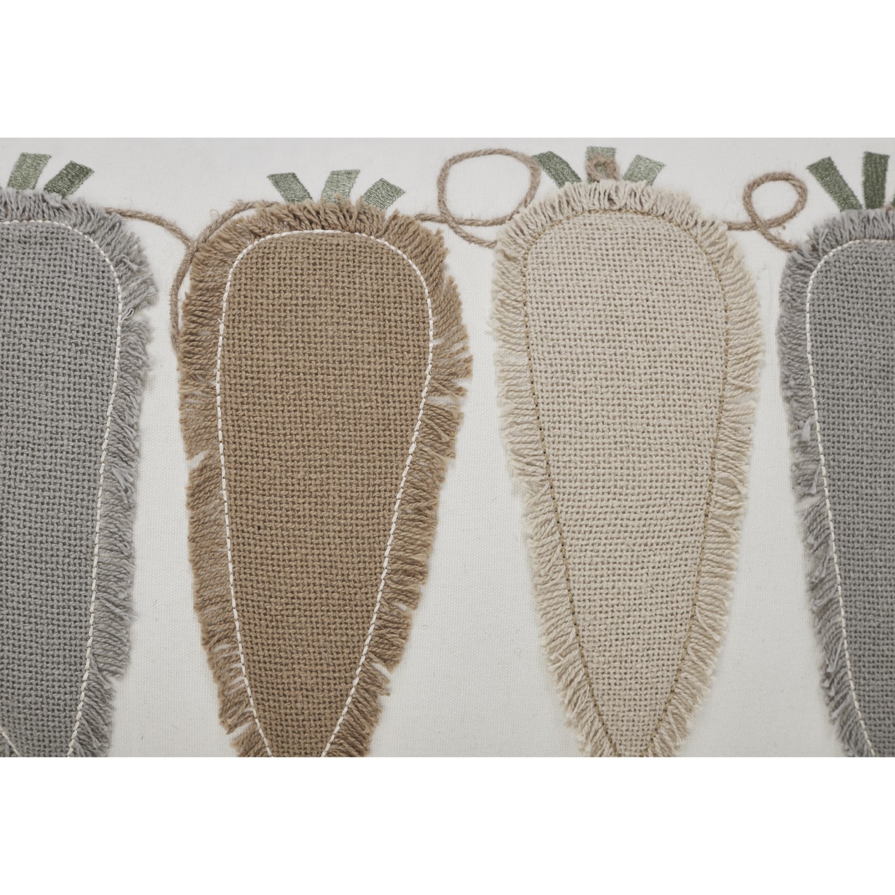 Burlap Applique Carrot Pillow - Thumbnail 3