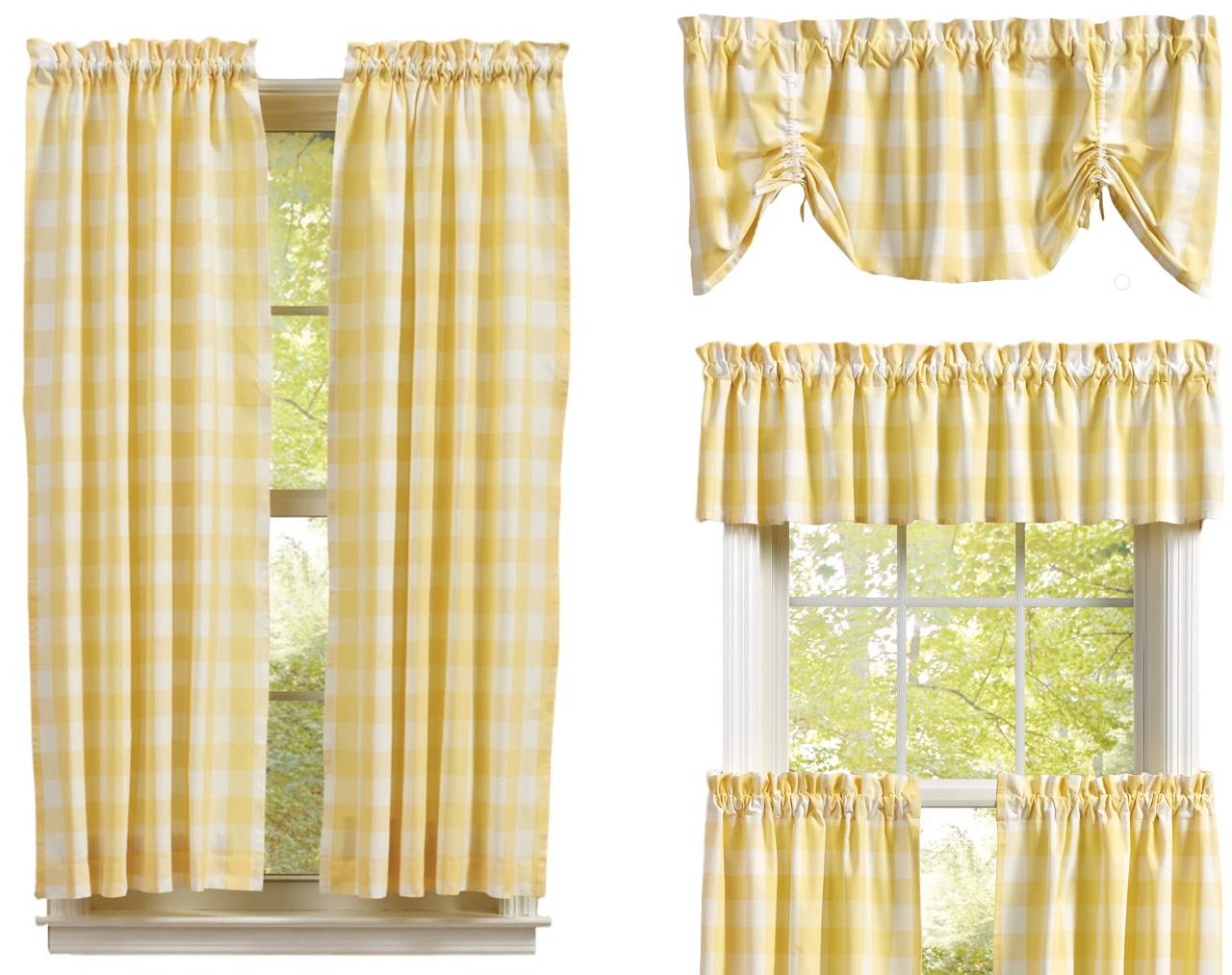Yellow kitchen curtains 2025