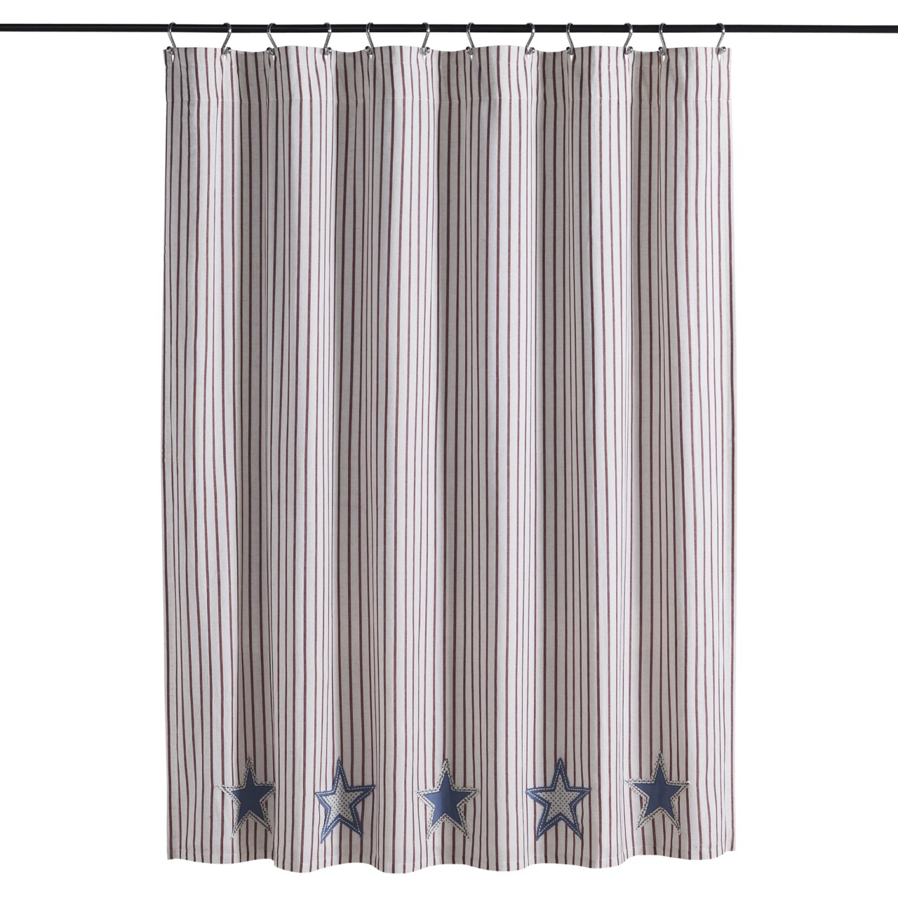 Celebration Applique Star Shower Curtain