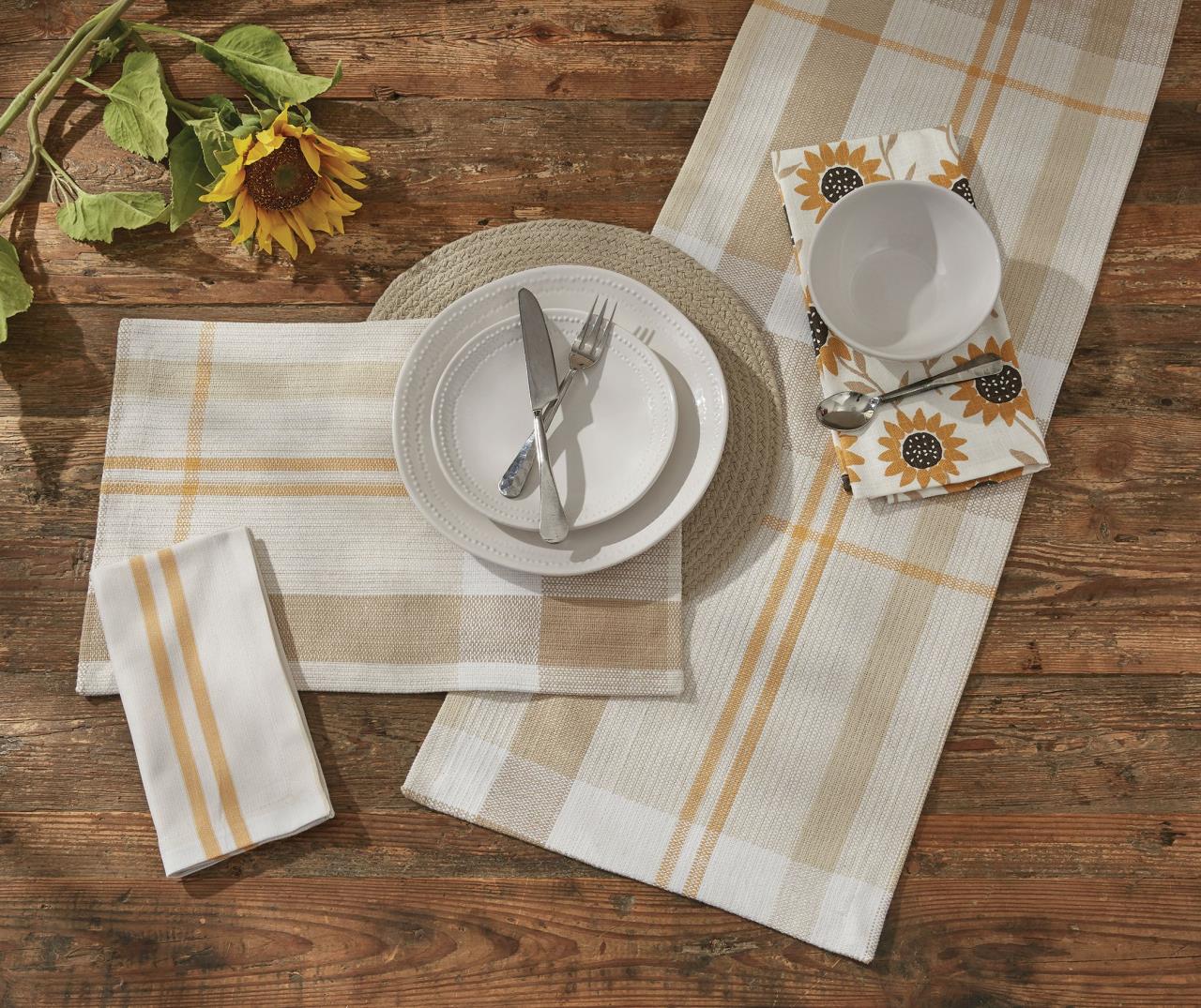 Sunflower Plaid Placemats