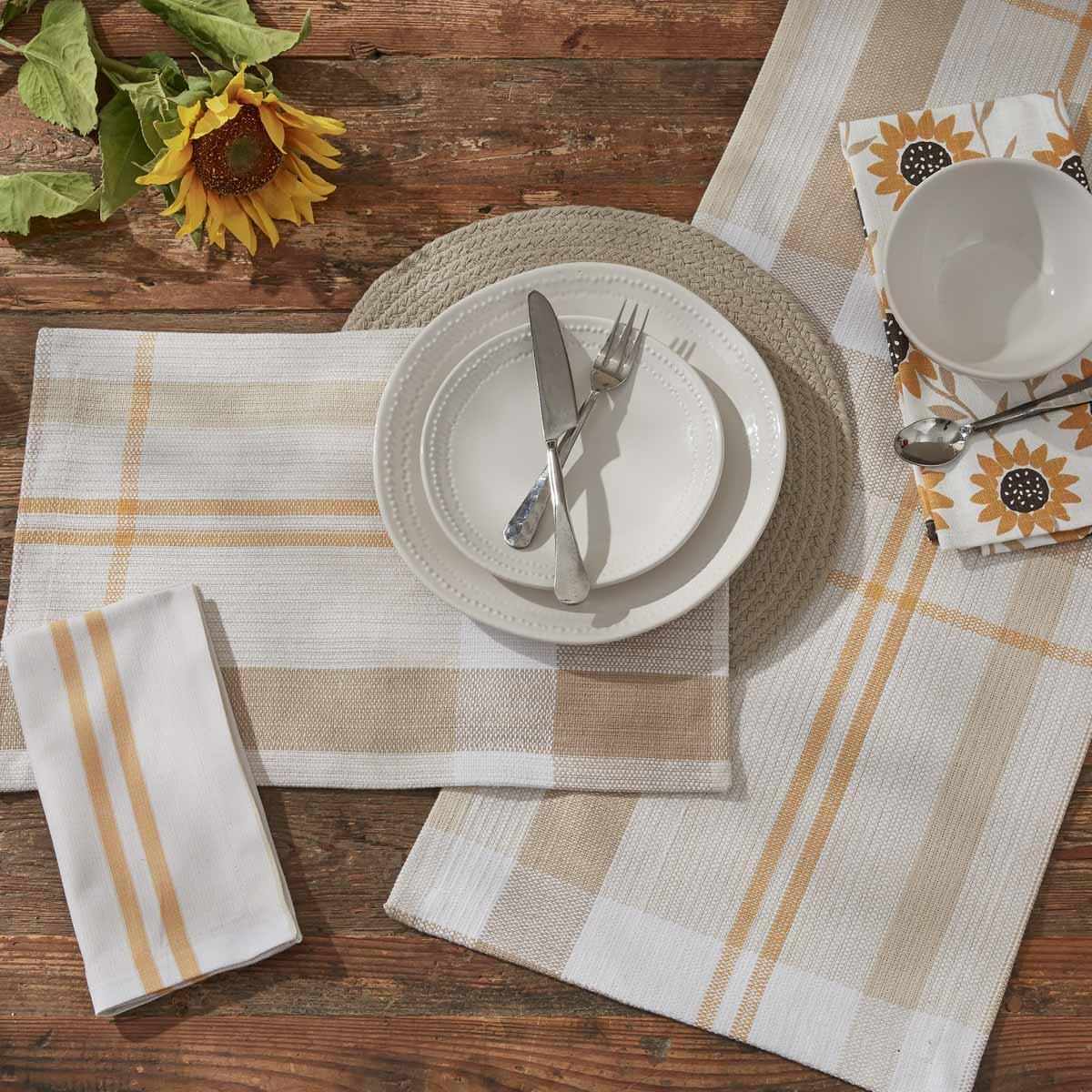 Sunflower Plaid Napkins