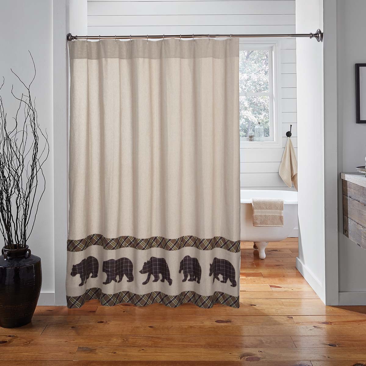 Wyatt Bear Shower Curtain - Thumbnail 2