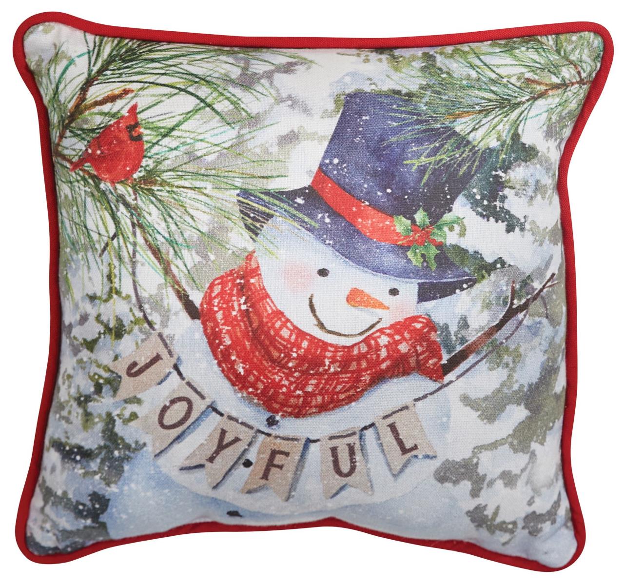 Flurry Snowman Pillow