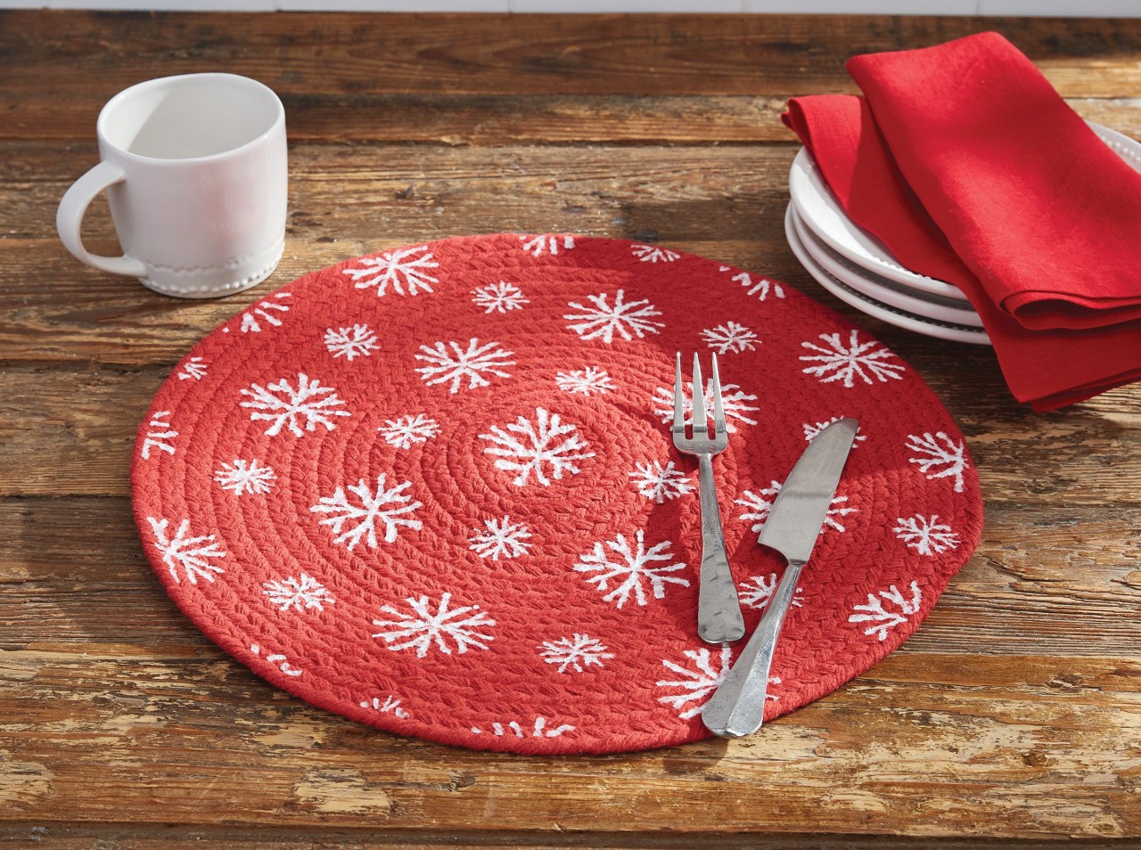 Snowflake Round Placemats - Thumbnail 2