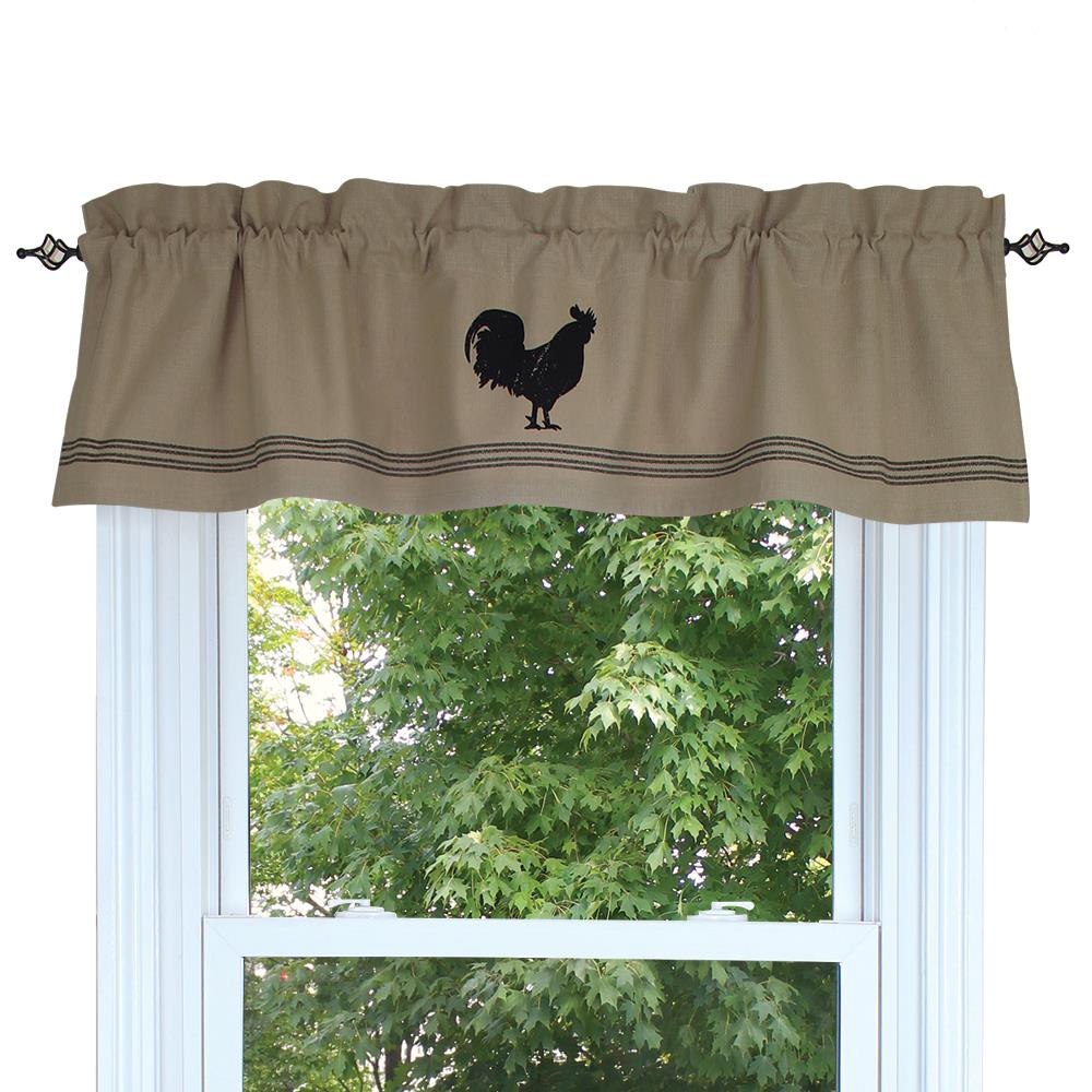 Farmhouse Rooster Oat Valance