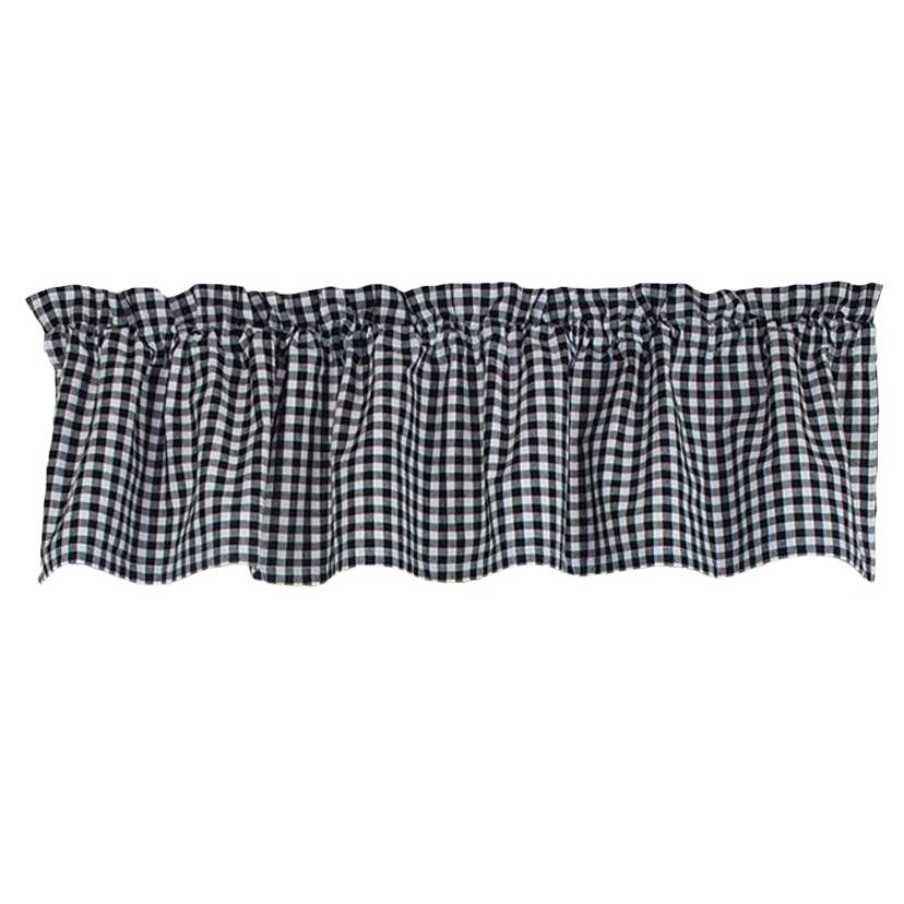 Heritage House Check Black & Cream Valance