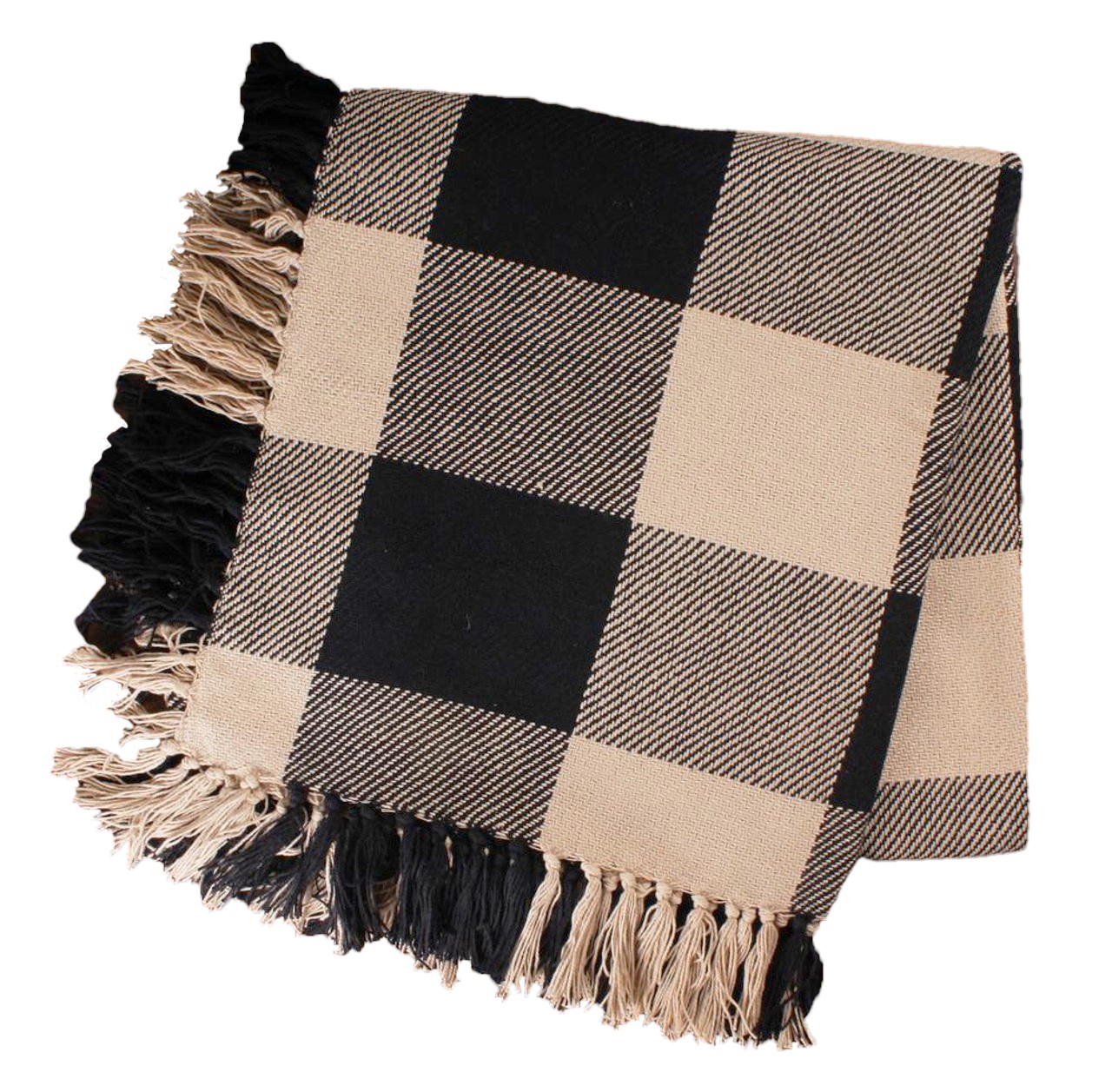 Heritage House Check Black Throw