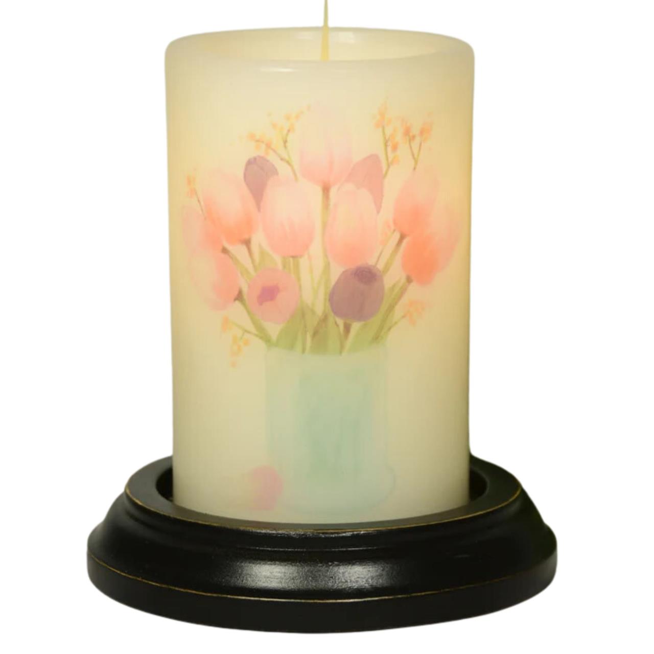 Candle Sleeve - Cut Tulip Bouquet Vanilla - Thumbnail 2