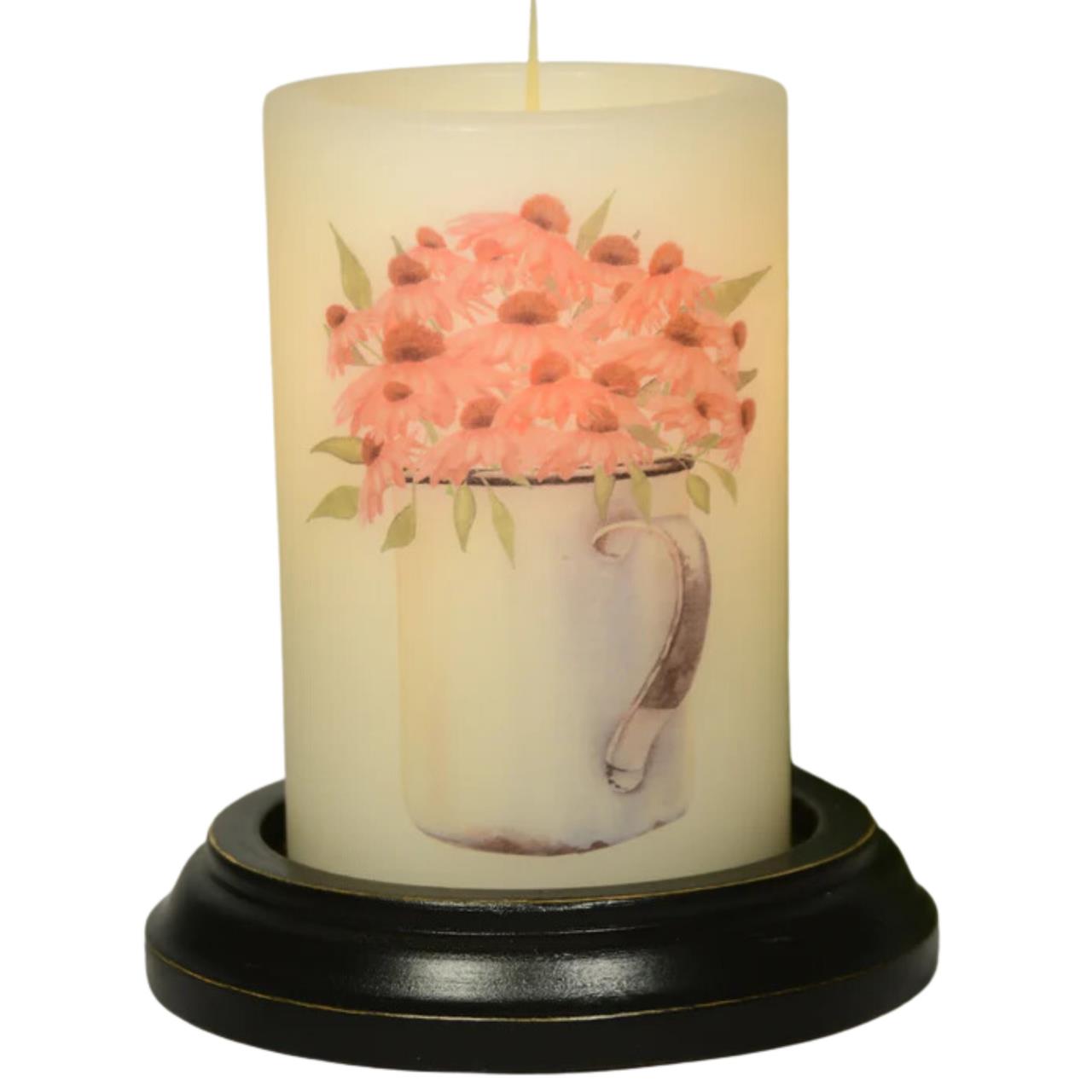 Candle Sleeve - Rusty Cup Cone Flowers Vanilla - Thumbnail 2