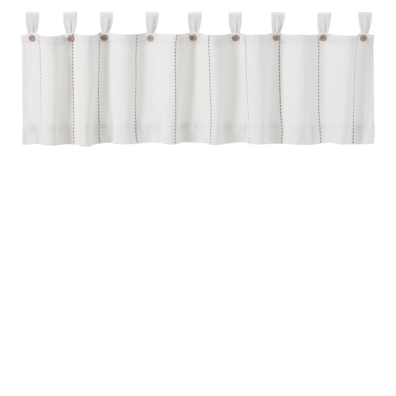 Stitched Burlap White Valance - Thumbnail 3