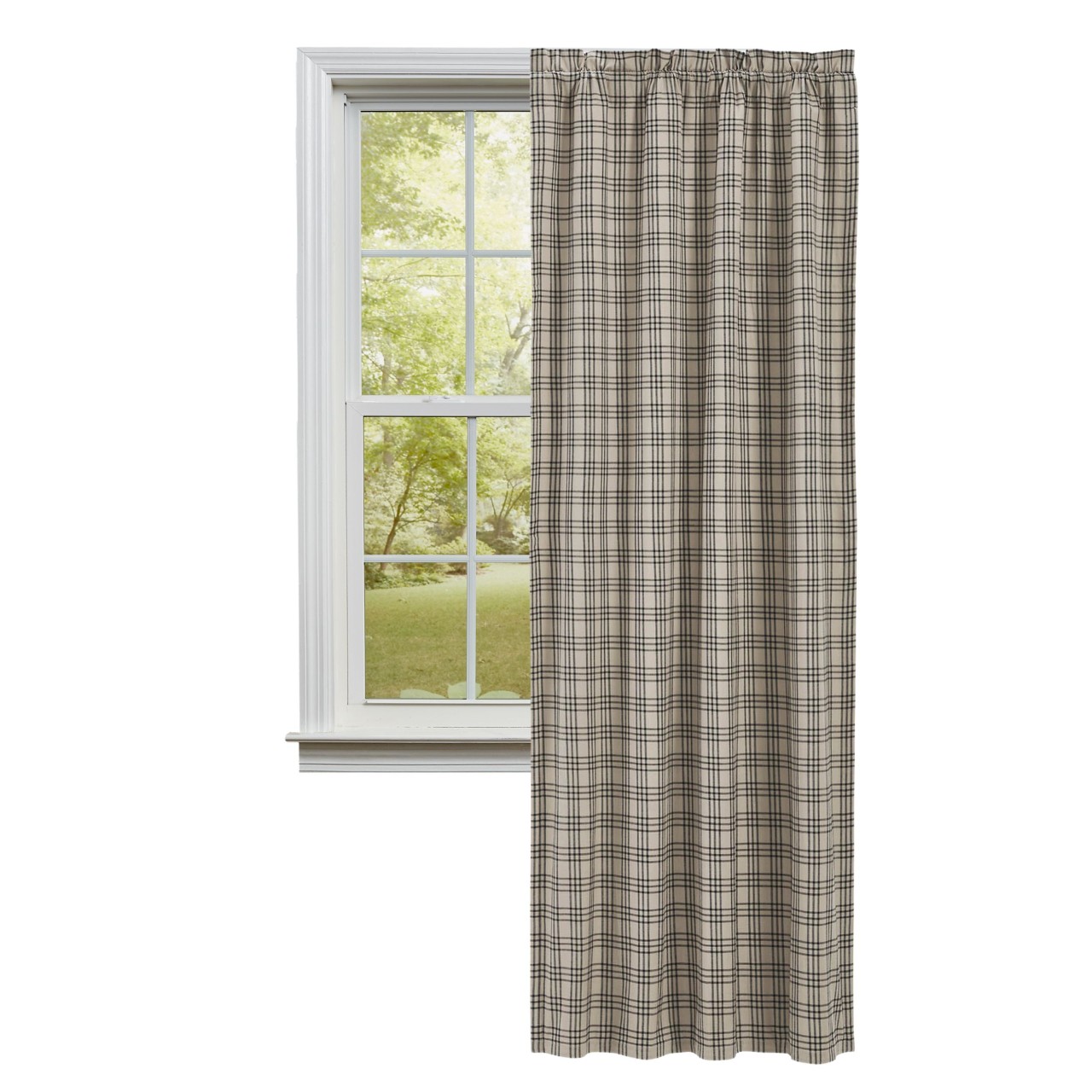 Sawyer Mill Charcoal Plaid Blackout Panel