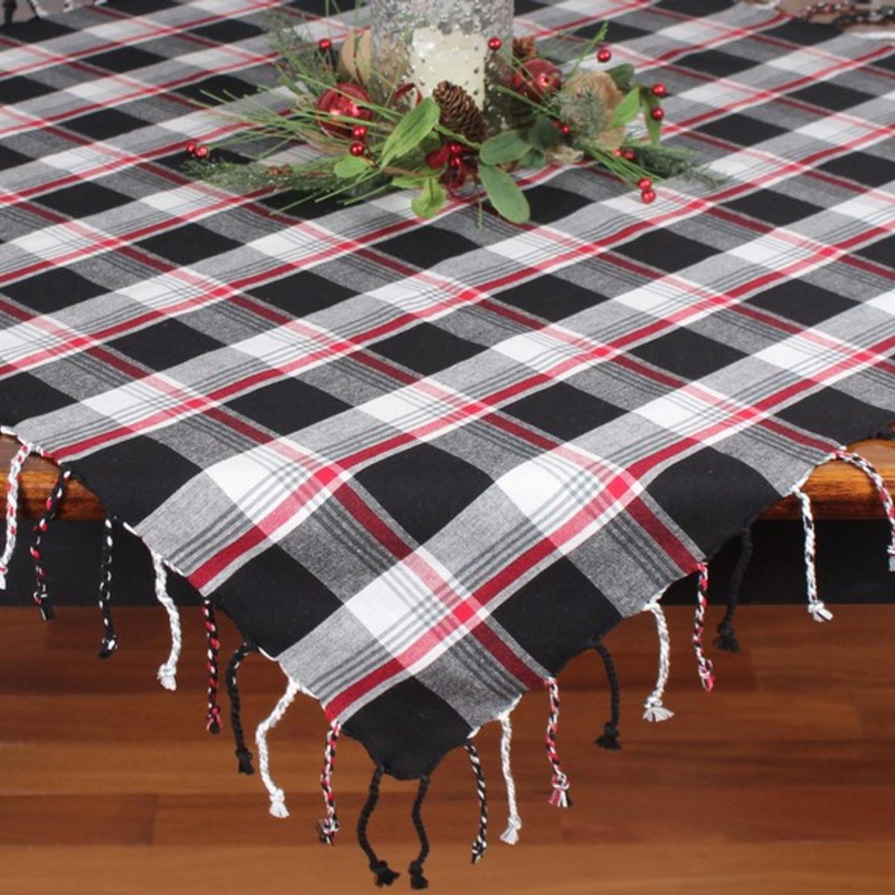Winter Plaid Table Square