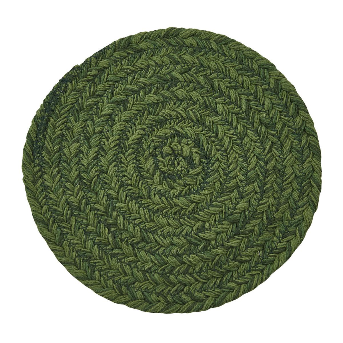 Spice Bin Braided Trivets - Basil Set of 2