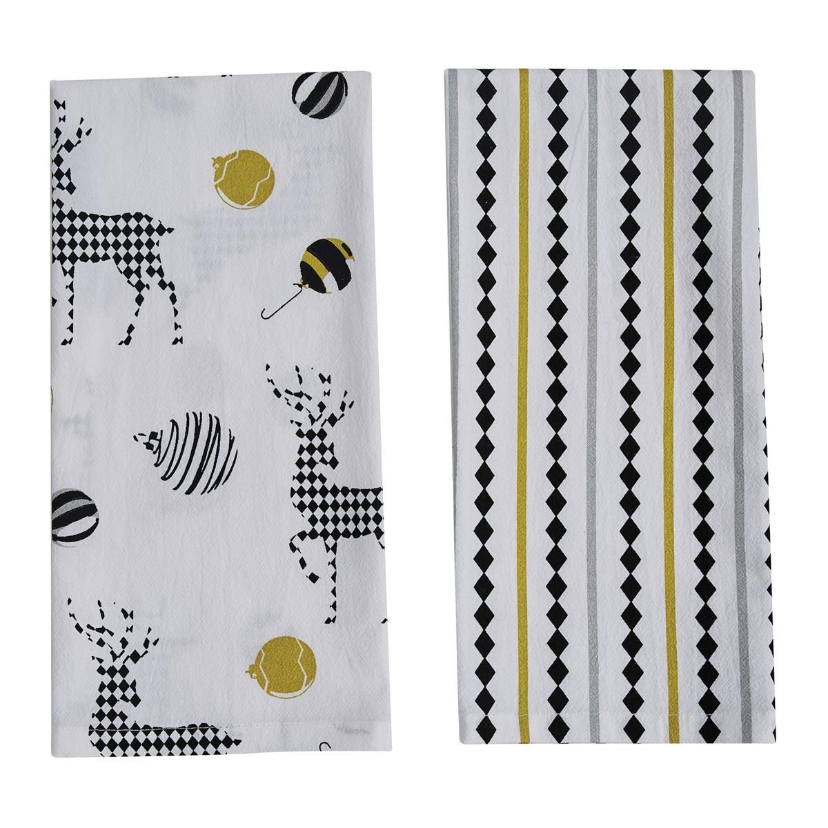 Tidings & Tinsel Deer Decorative Dishtowels - Thumbnail 3