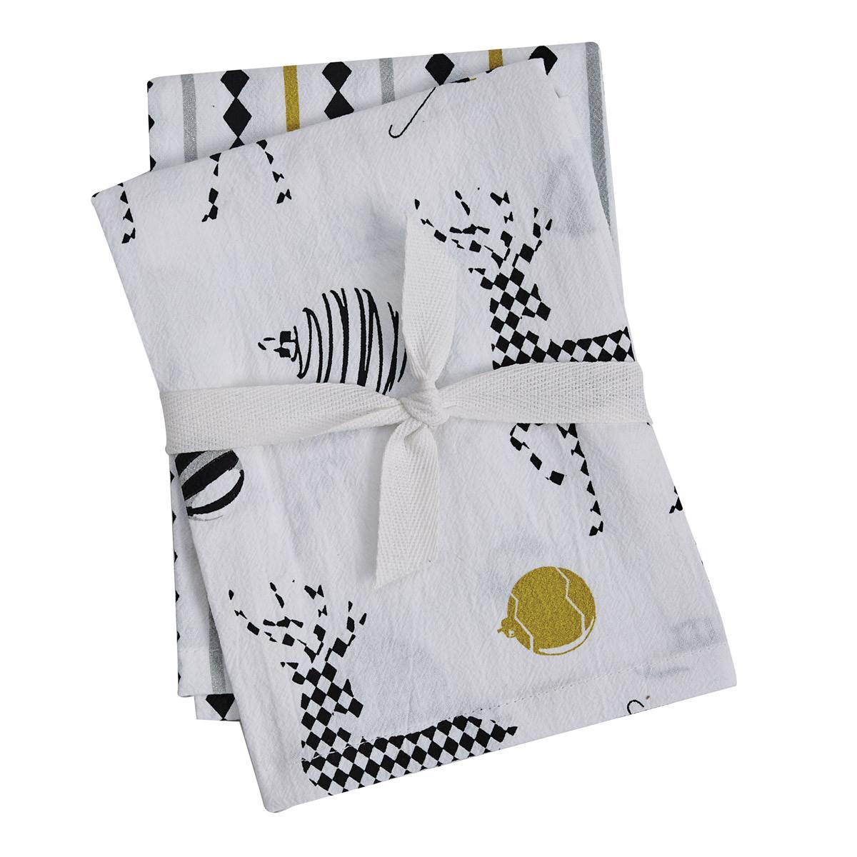 Tidings & Tinsel Deer Decorative Dishtowels - Thumbnail 5